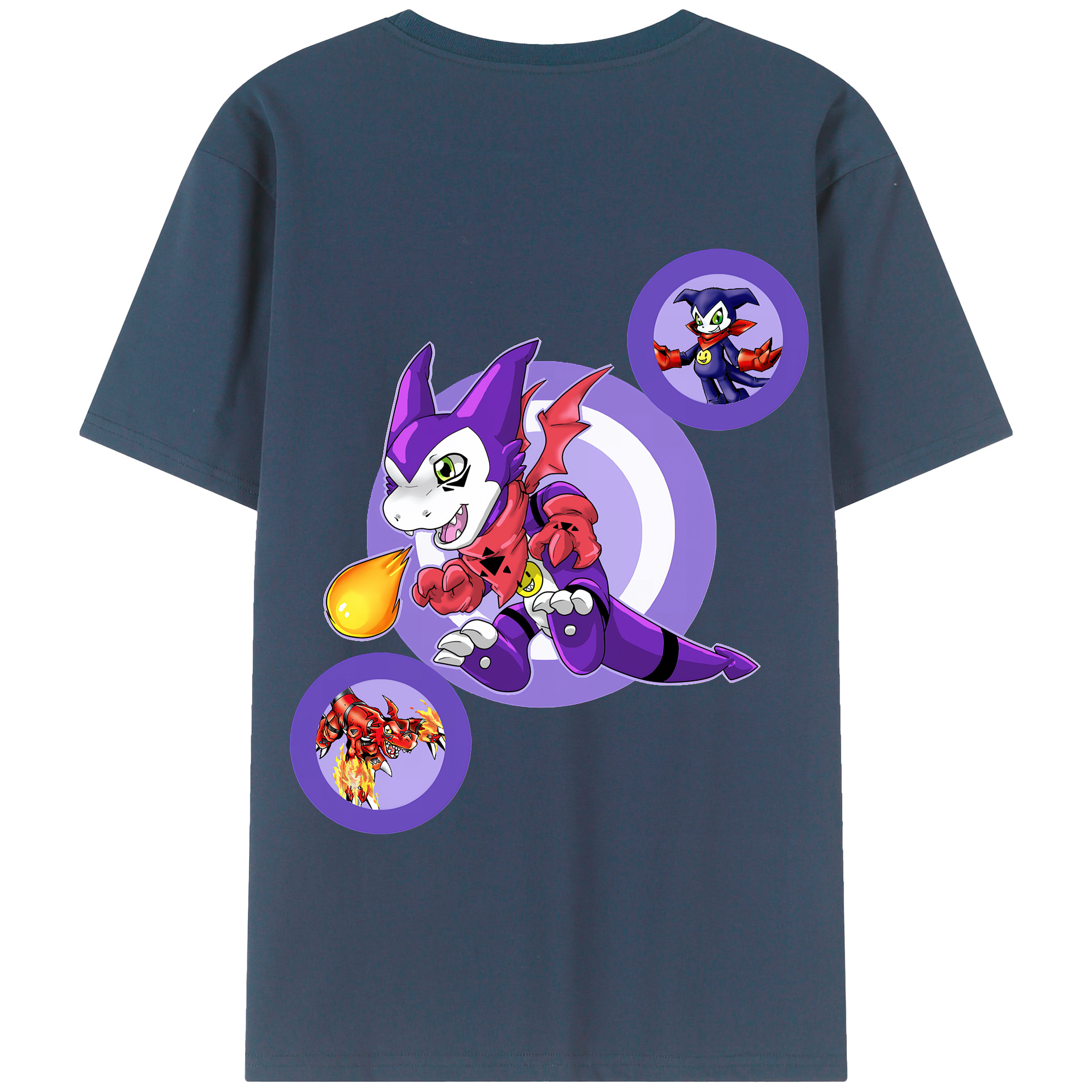 （画像用） Digimon デジタルモンスター/デジモン 綿100％半袖Tシャツ（背面プリント）