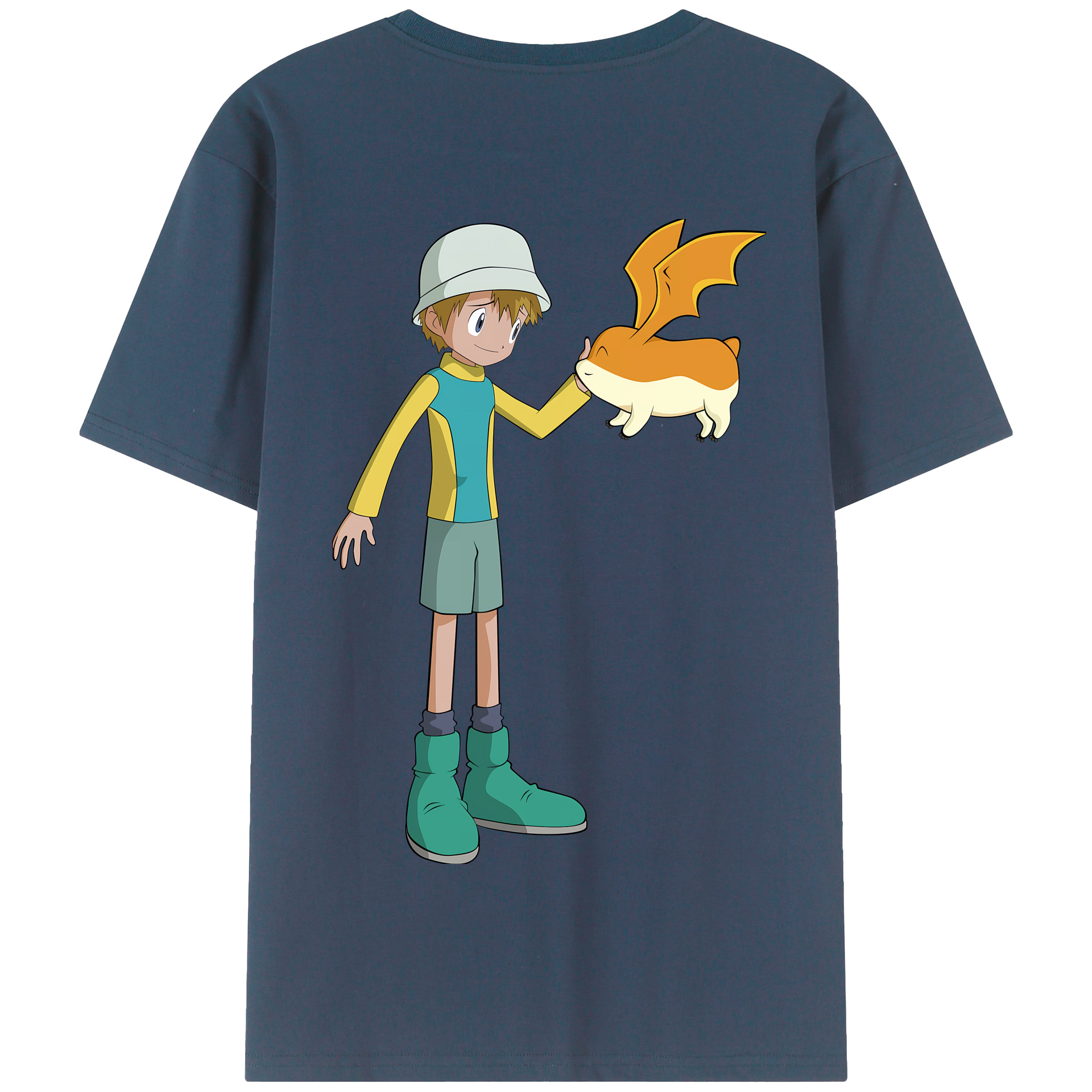（画像用） Digimon デジタルモンスター/デジモン 綿100％半袖Tシャツ（背面プリント）