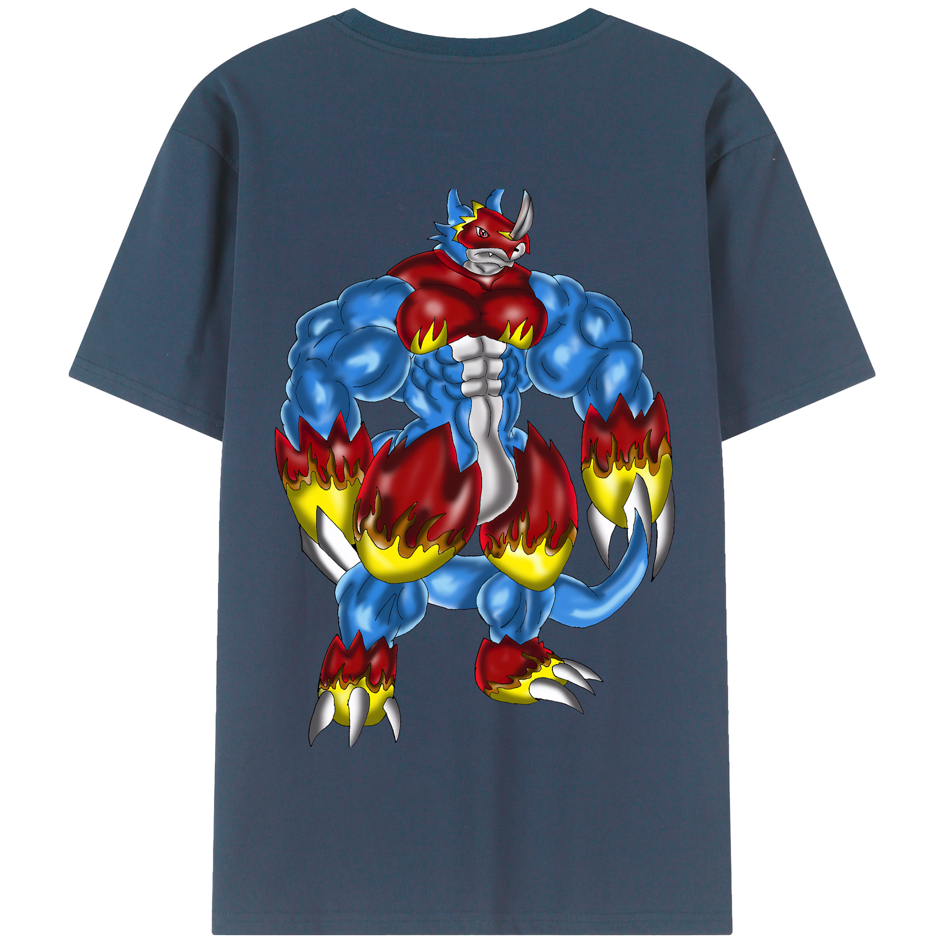 （画像用） Digimon デジタルモンスター/デジモン 綿100％半袖Tシャツ（背面プリント）