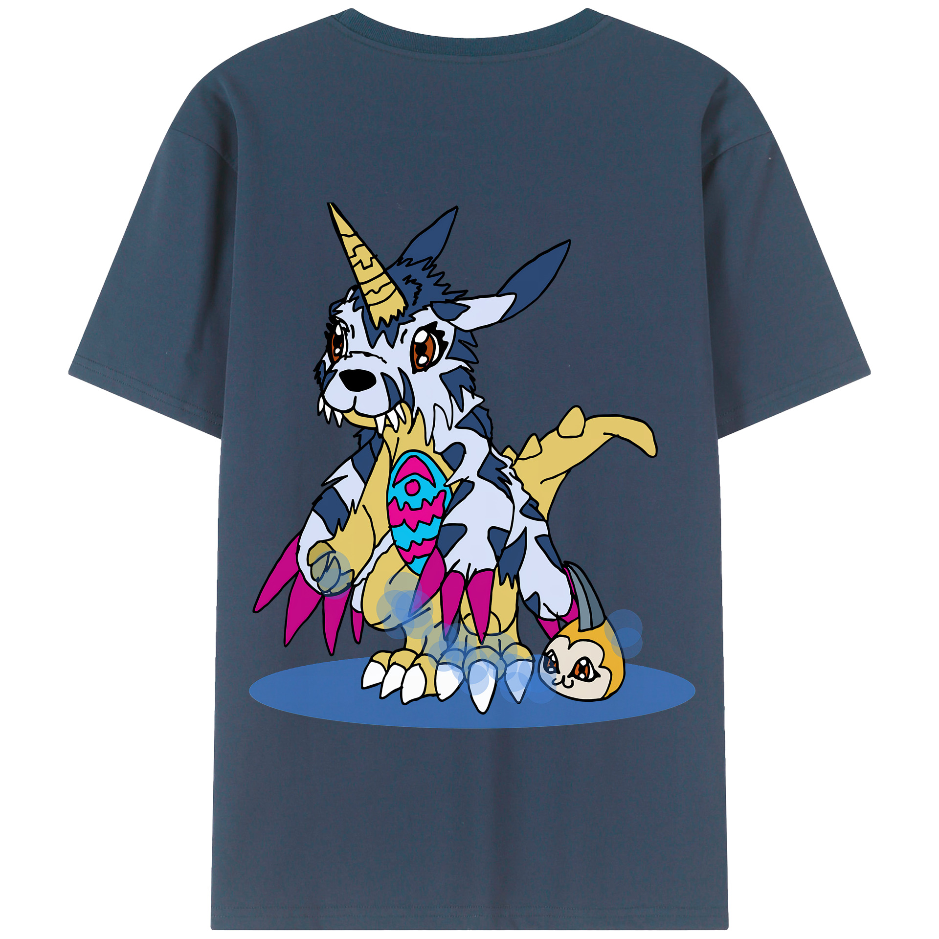 （画像用） Digimon デジタルモンスター/デジモン 綿100％半袖Tシャツ（背面プリント）