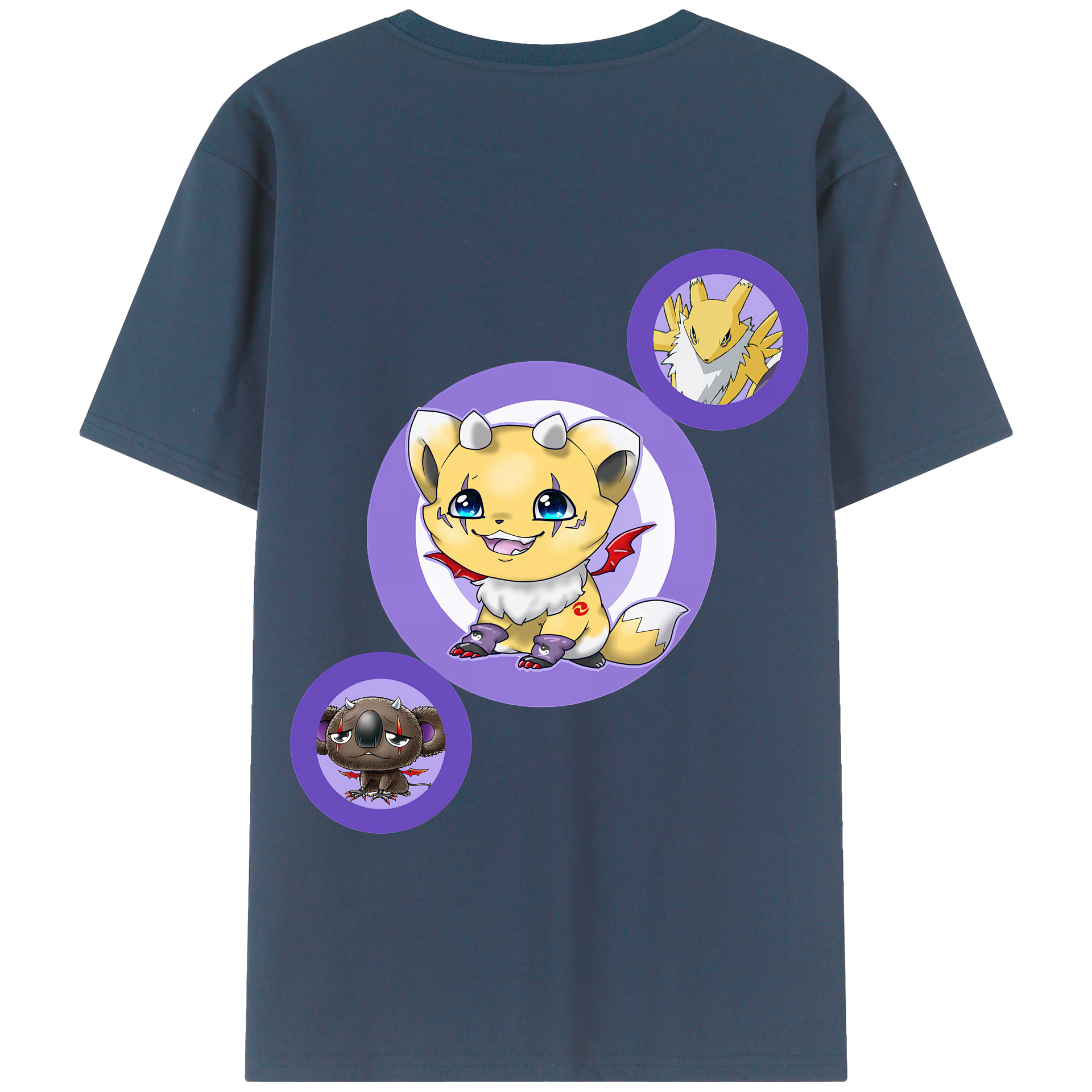 （画像用） Digimon デジタルモンスター/デジモン 綿100％半袖Tシャツ（背面プリント）