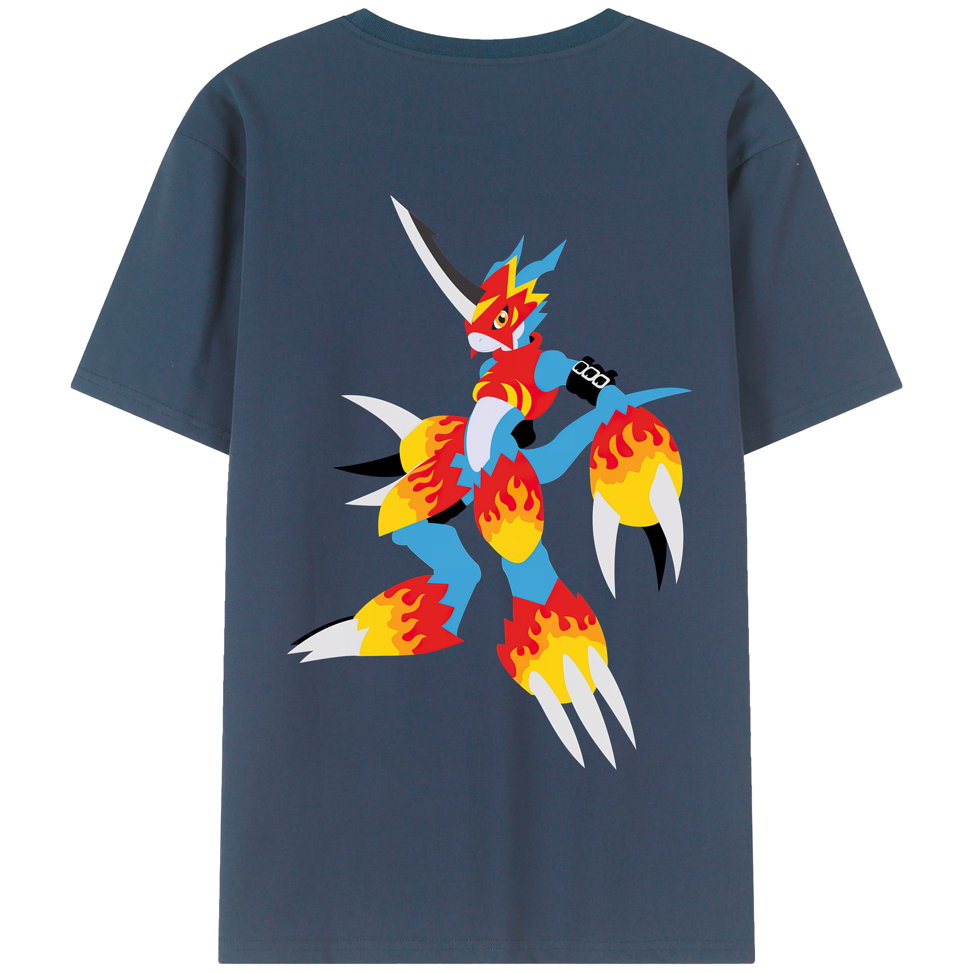 （画像用） Digimon デジタルモンスター/デジモン 綿100％半袖Tシャツ（背面プリント）