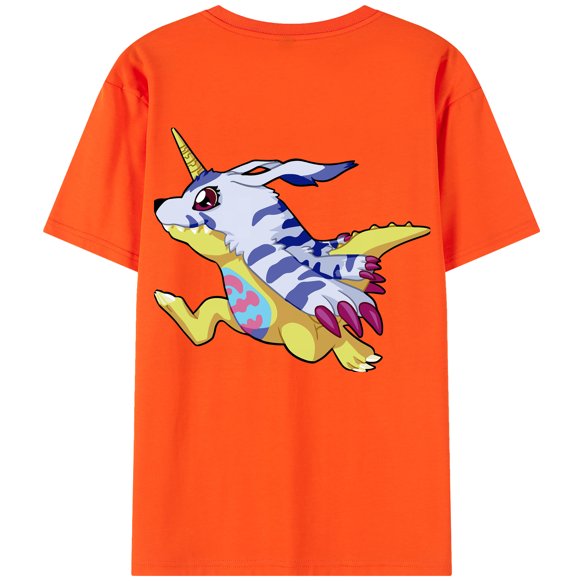 （画像用） Digimon デジタルモンスター/デジモン 綿100％半袖Tシャツ（背面プリント）