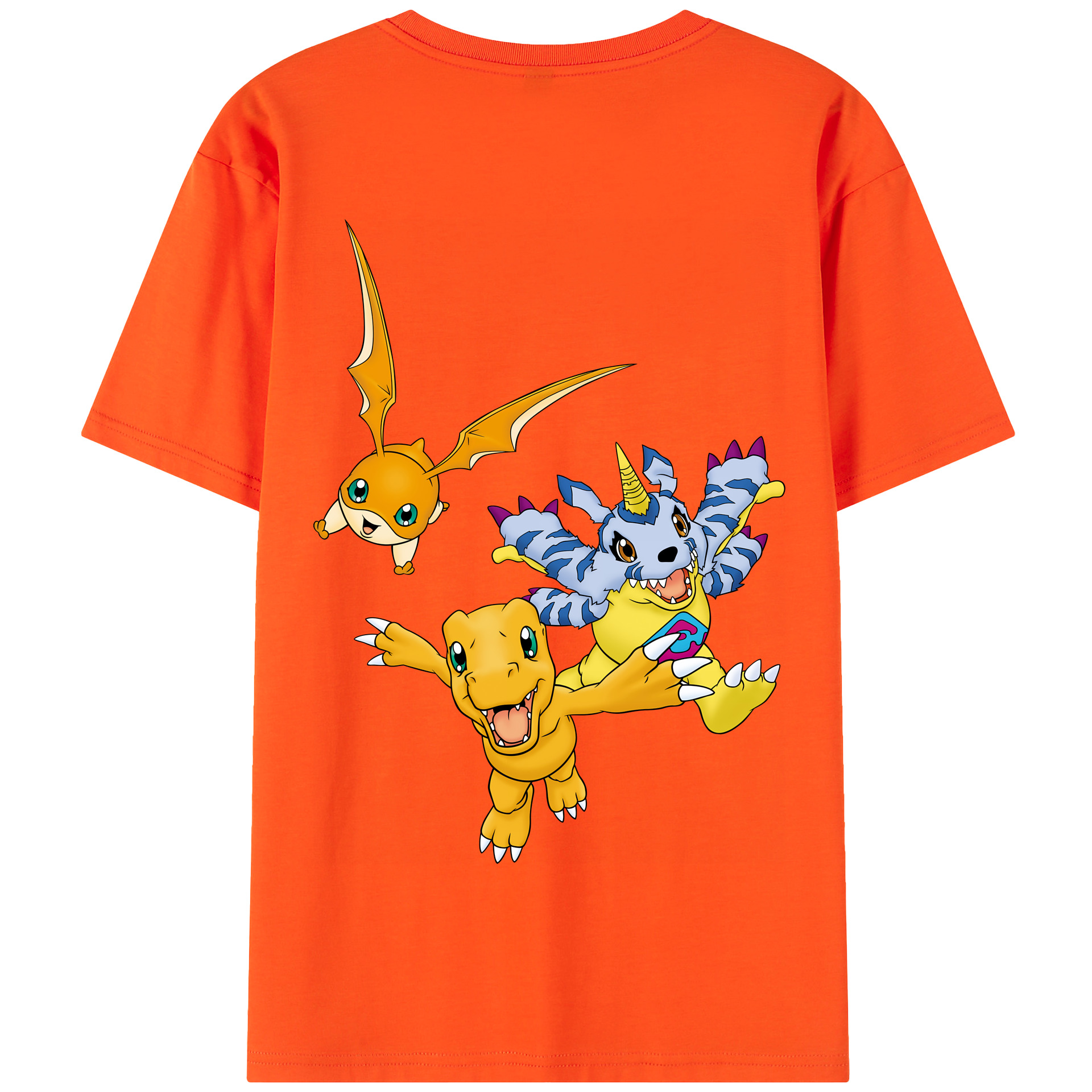 （画像用） Digimon デジタルモンスター/デジモン 綿100％半袖Tシャツ（背面プリント）