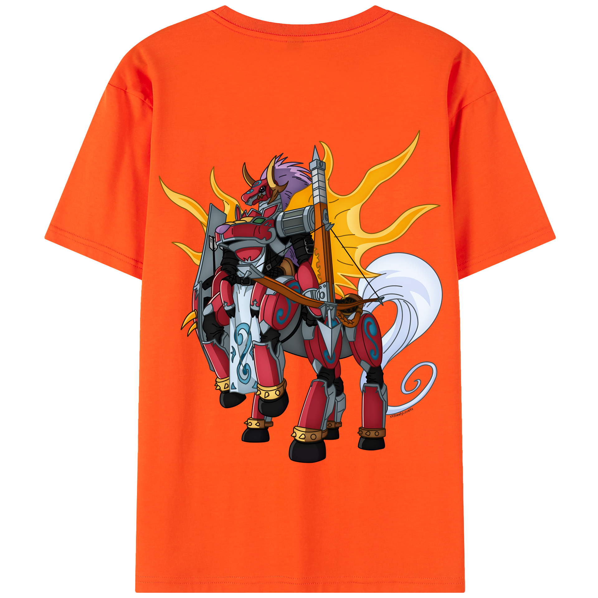 （画像用） Digimon デジタルモンスター/デジモン 綿100％半袖Tシャツ（背面プリント）