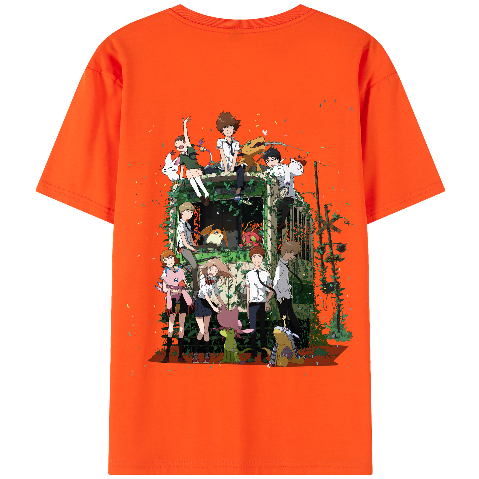 （画像用） Digimon デジタルモンスター/デジモン 綿100％半袖Tシャツ（背面プリント）