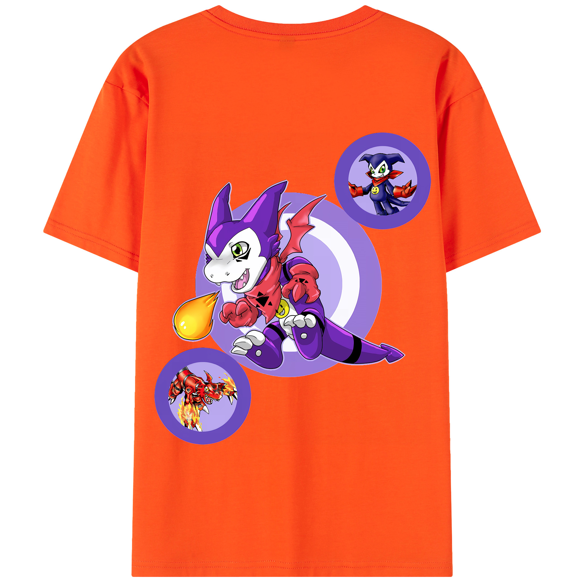 （画像用） Digimon デジタルモンスター/デジモン 綿100％半袖Tシャツ（背面プリント）