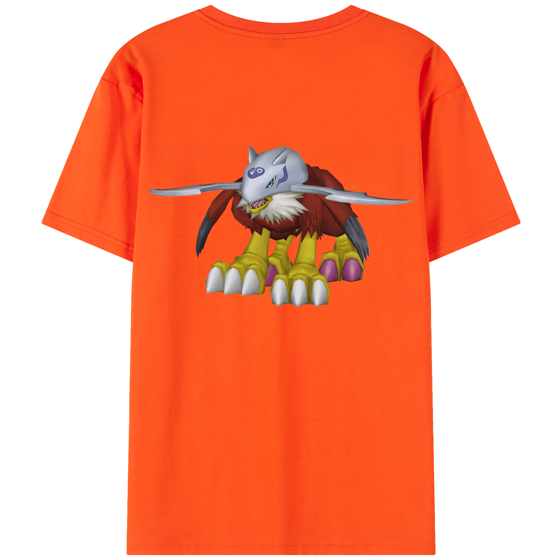 （画像用） Digimon デジタルモンスター/デジモン 綿100％半袖Tシャツ（背面プリント）