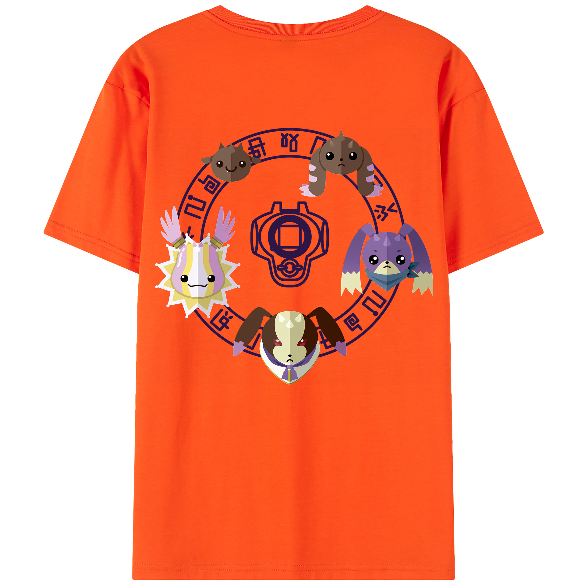 （画像用） Digimon デジタルモンスター/デジモン 綿100％半袖Tシャツ（背面プリント）
