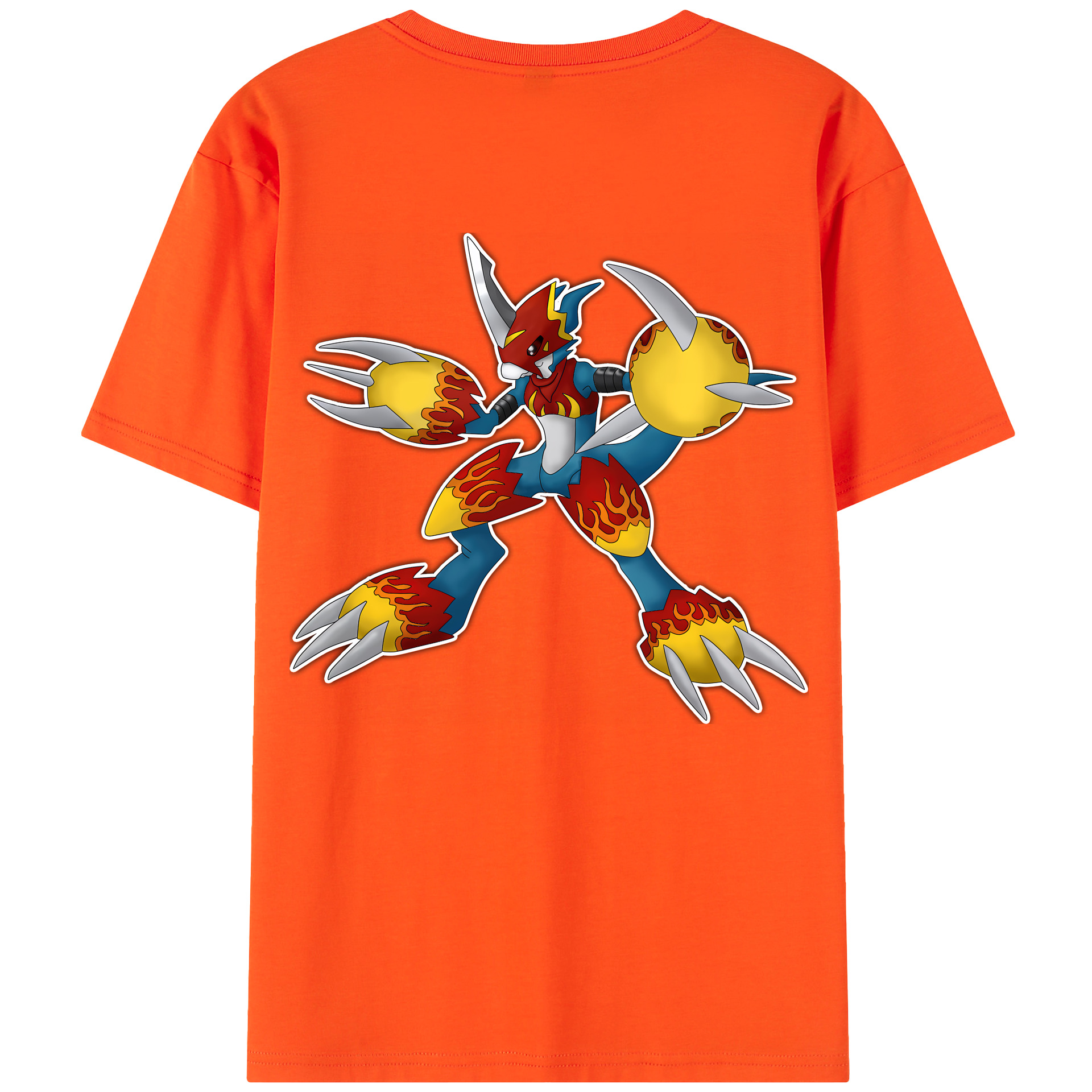 （画像用） Digimon デジタルモンスター/デジモン 綿100％半袖Tシャツ（背面プリント）