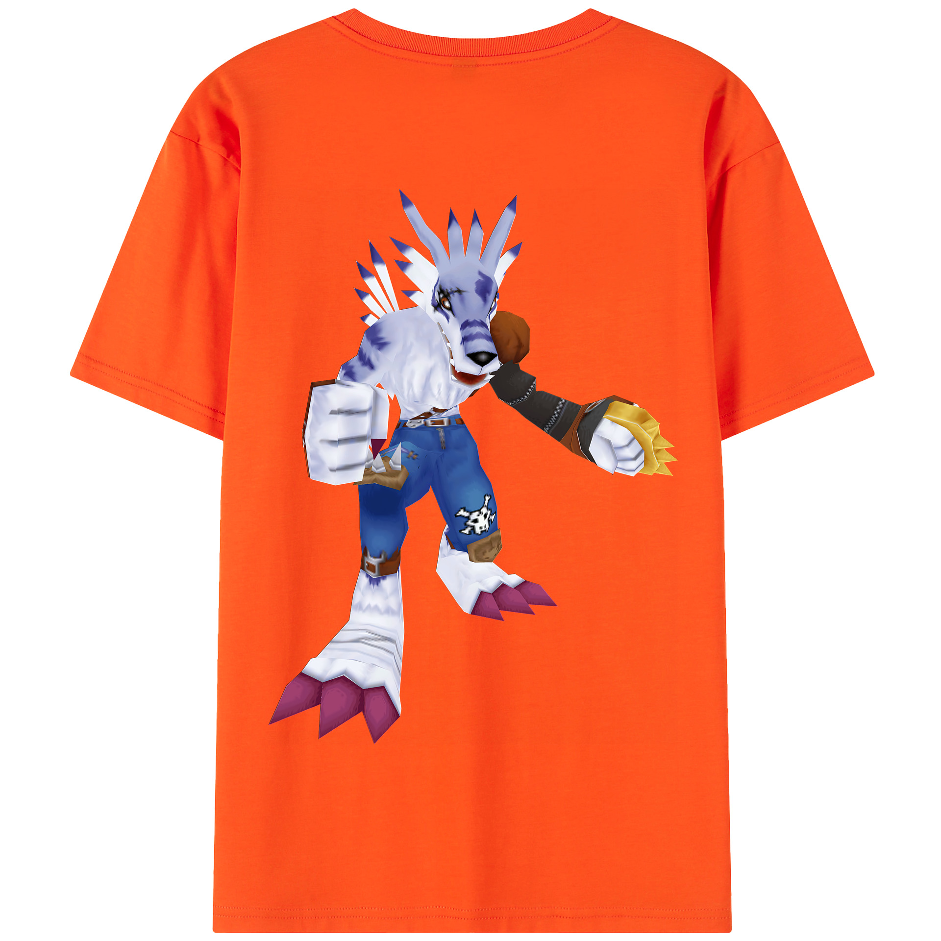 （画像用） Digimon デジタルモンスター/デジモン 綿100％半袖Tシャツ（背面プリント）