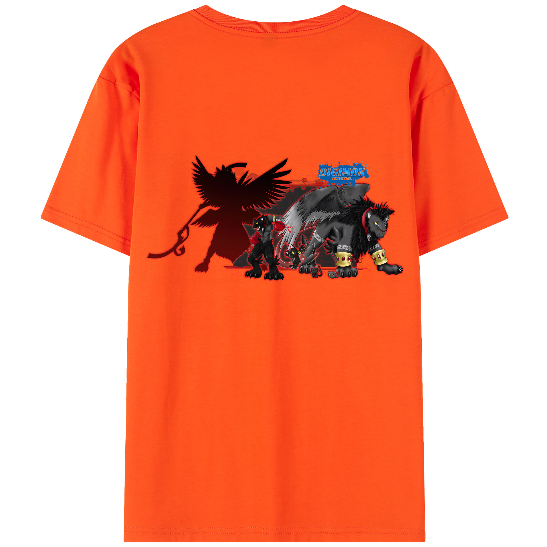 （画像用） Digimon デジタルモンスター/デジモン 綿100％半袖Tシャツ（背面プリント）