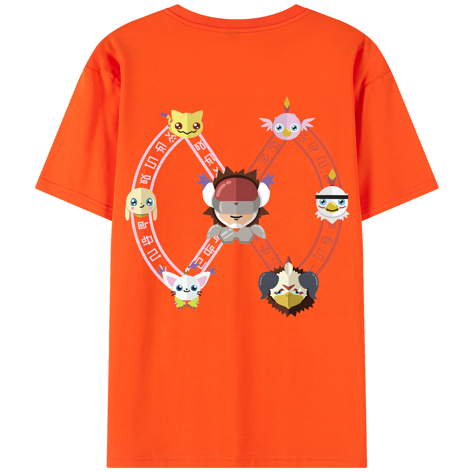 （画像用） Digimon デジタルモンスター/デジモン 綿100％半袖Tシャツ（背面プリント）