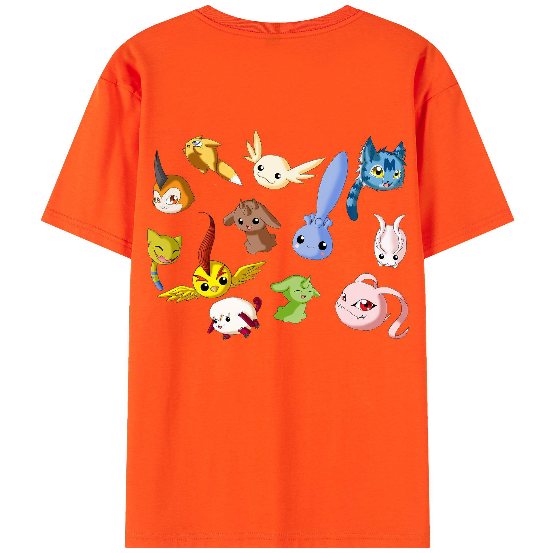 （画像用） Digimon デジタルモンスター/デジモン 綿100％半袖Tシャツ（背面プリント）