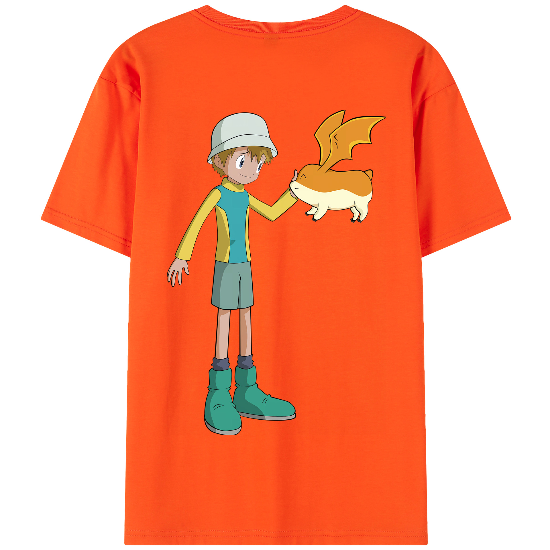 （画像用） Digimon デジタルモンスター/デジモン 綿100％半袖Tシャツ（背面プリント）