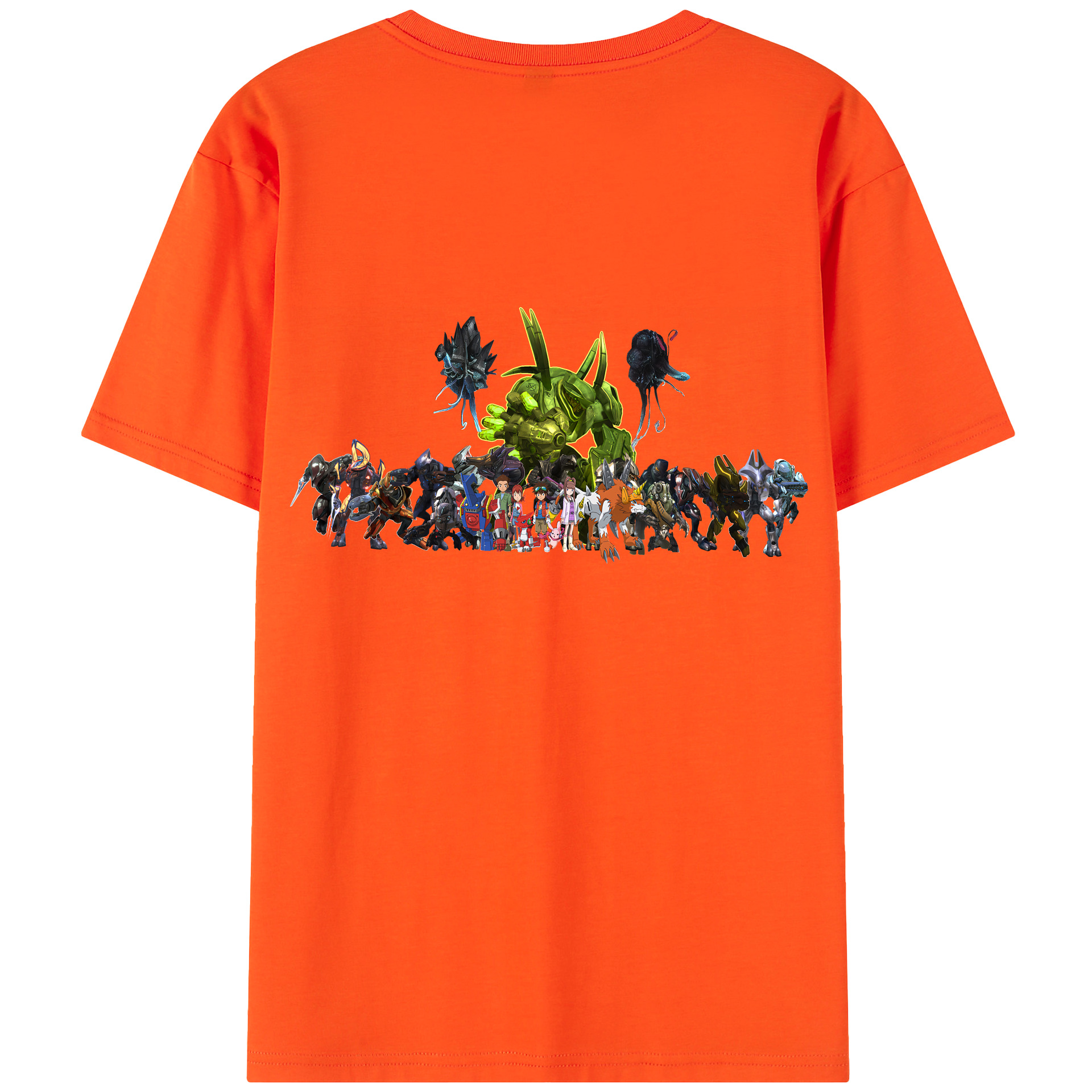 （画像用） Digimon デジタルモンスター/デジモン 綿100％半袖Tシャツ（背面プリント）