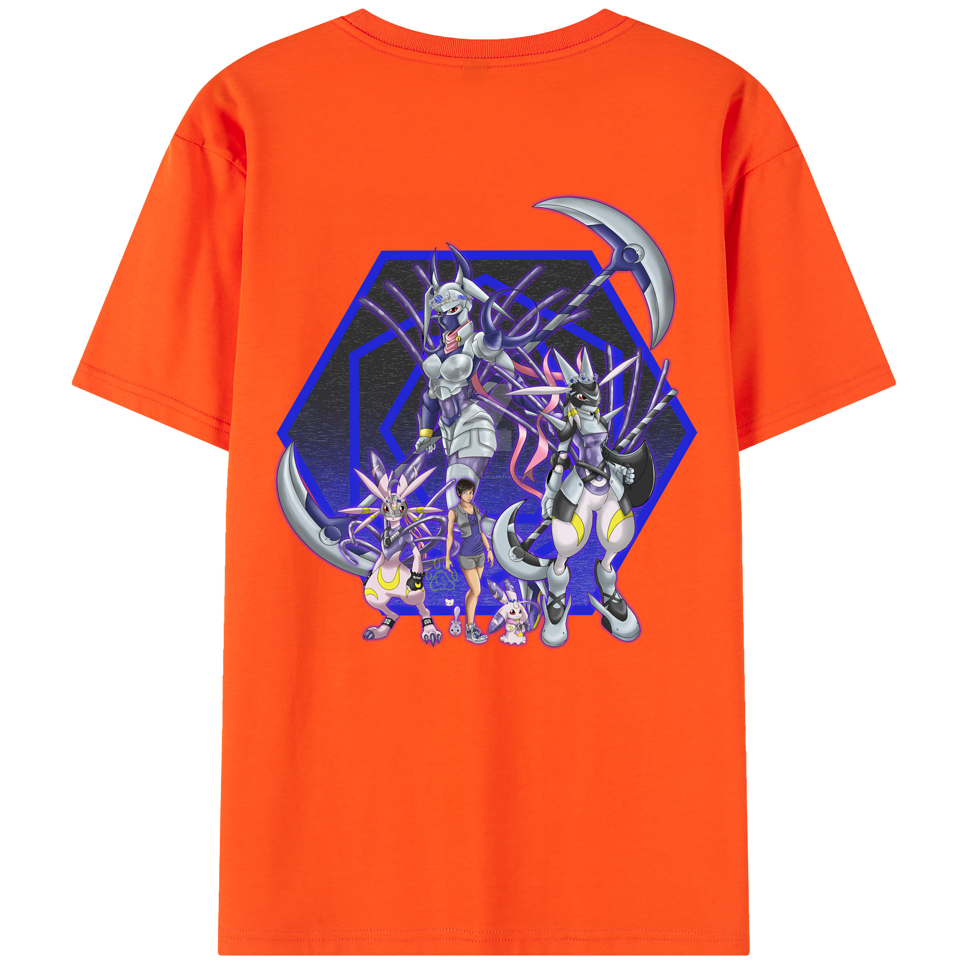 （画像用） Digimon デジタルモンスター/デジモン 綿100％半袖Tシャツ（背面プリント）