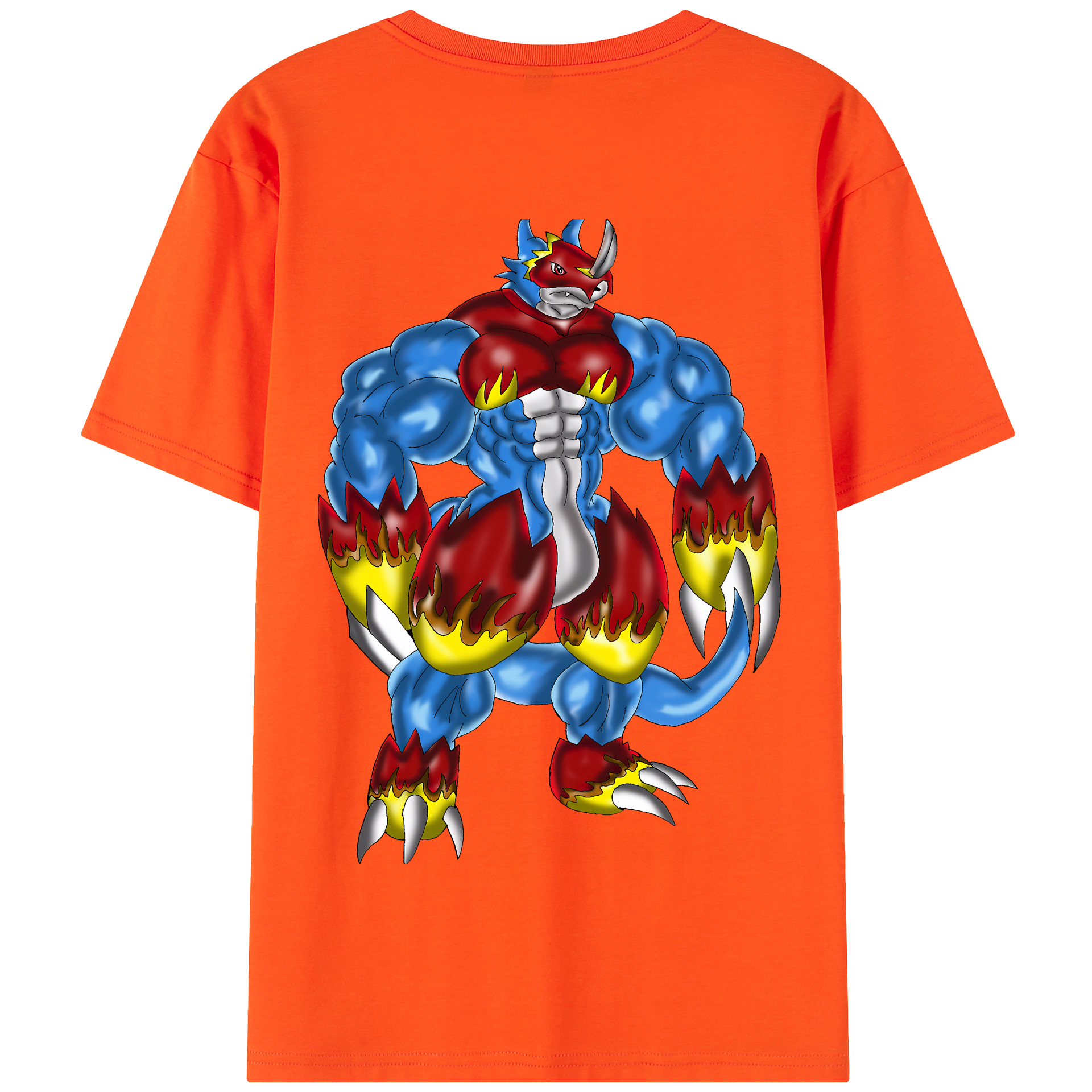 （画像用） Digimon デジタルモンスター/デジモン 綿100％半袖Tシャツ（背面プリント）