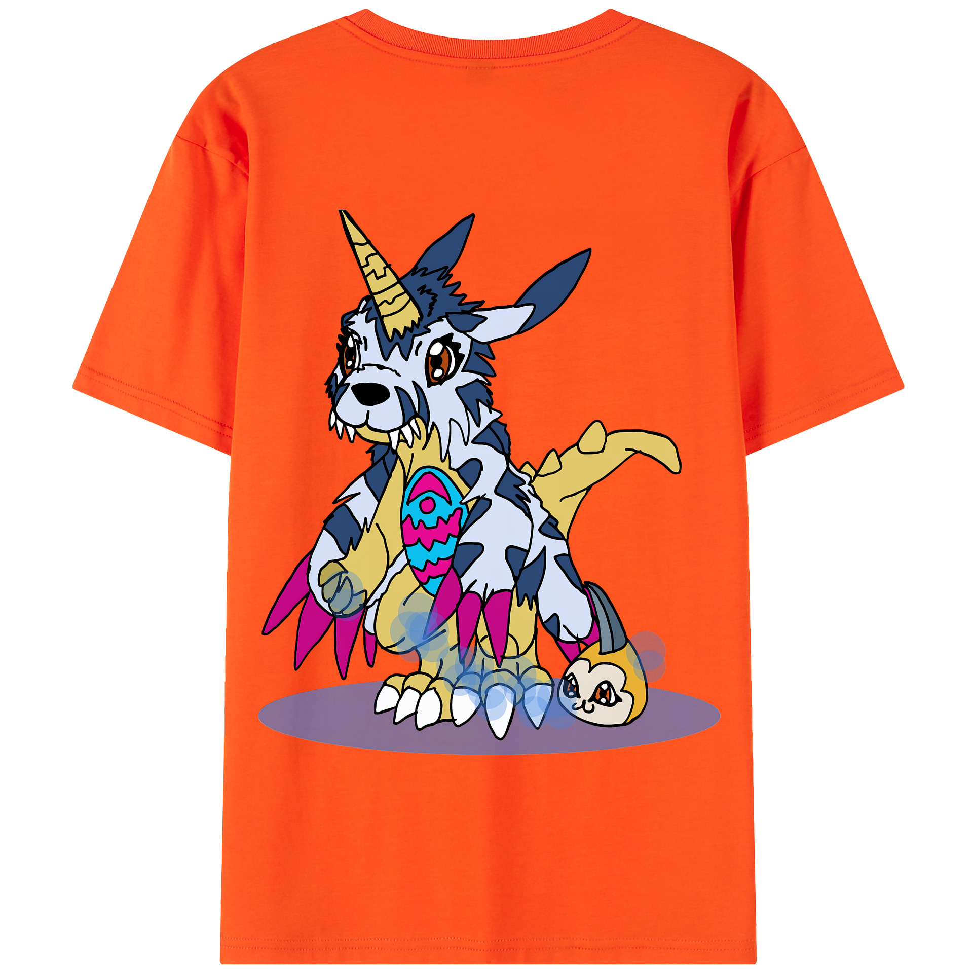 （画像用） Digimon デジタルモンスター/デジモン 綿100％半袖Tシャツ（背面プリント）