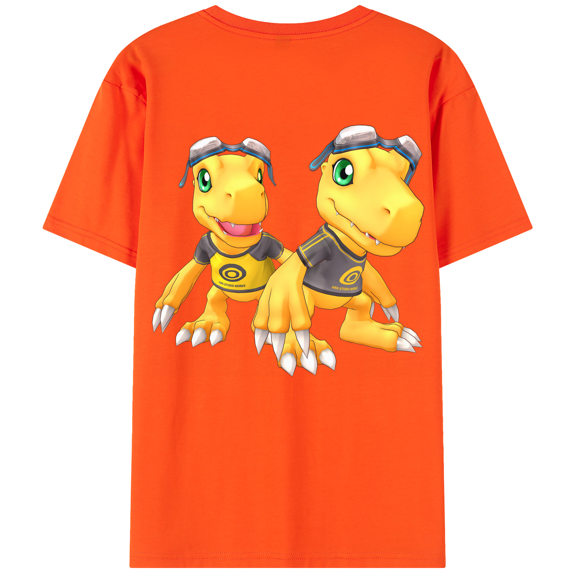 （画像用） Digimon デジタルモンスター/デジモン 綿100％半袖Tシャツ（背面プリント）