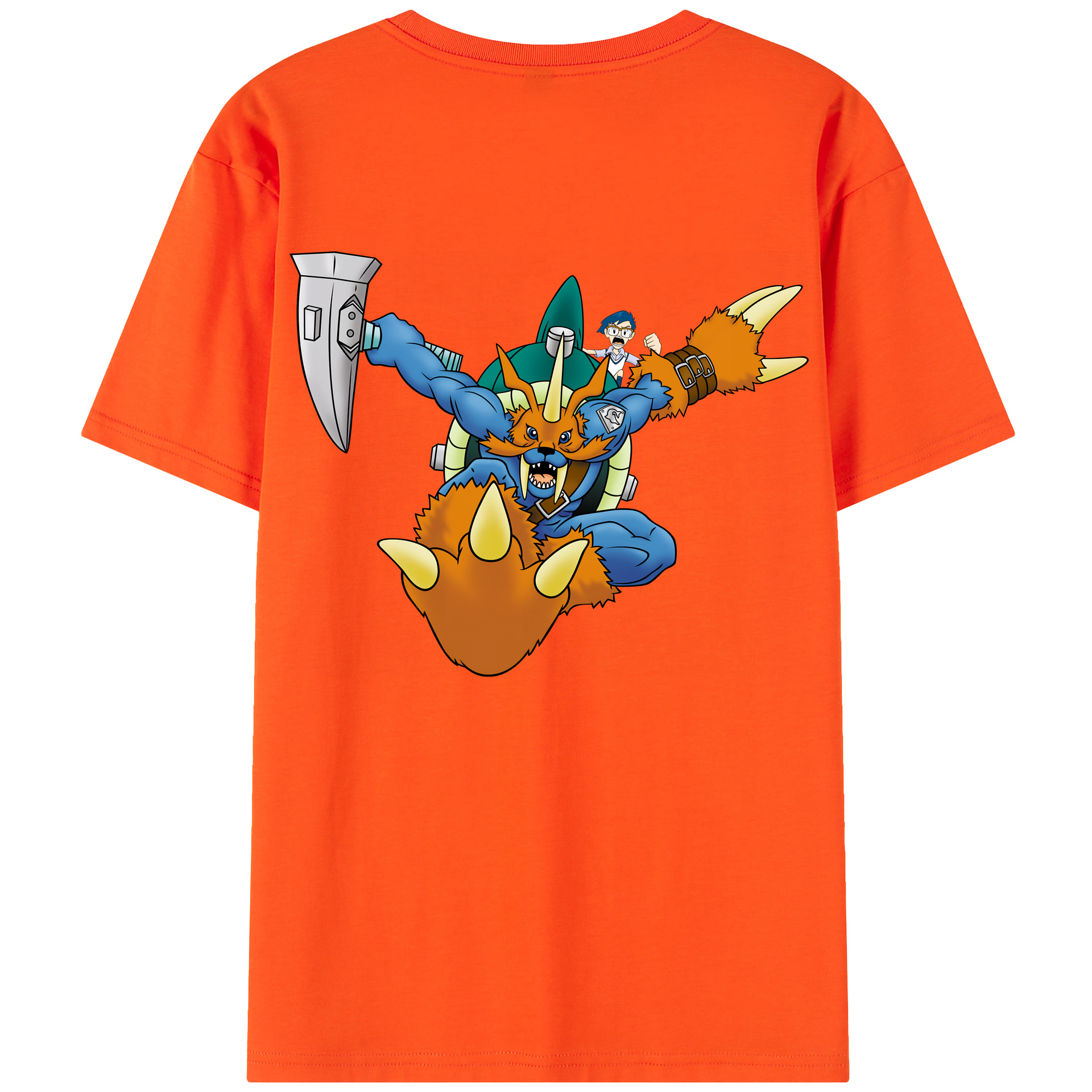 （画像用） Digimon デジタルモンスター/デジモン 綿100％半袖Tシャツ（背面プリント）