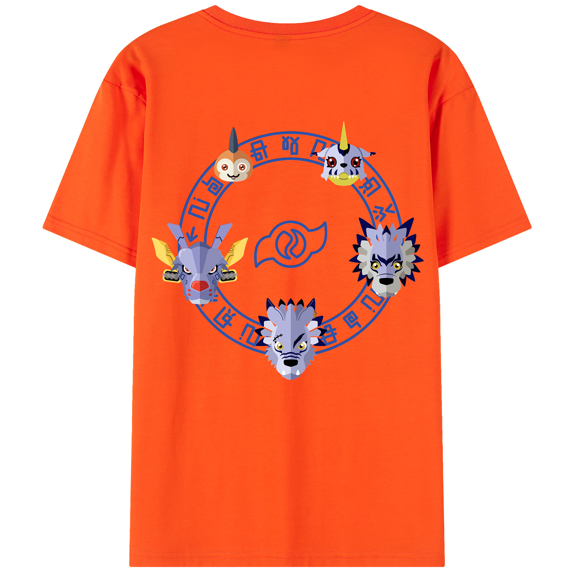 （画像用） Digimon デジタルモンスター/デジモン 綿100％半袖Tシャツ（背面プリント）