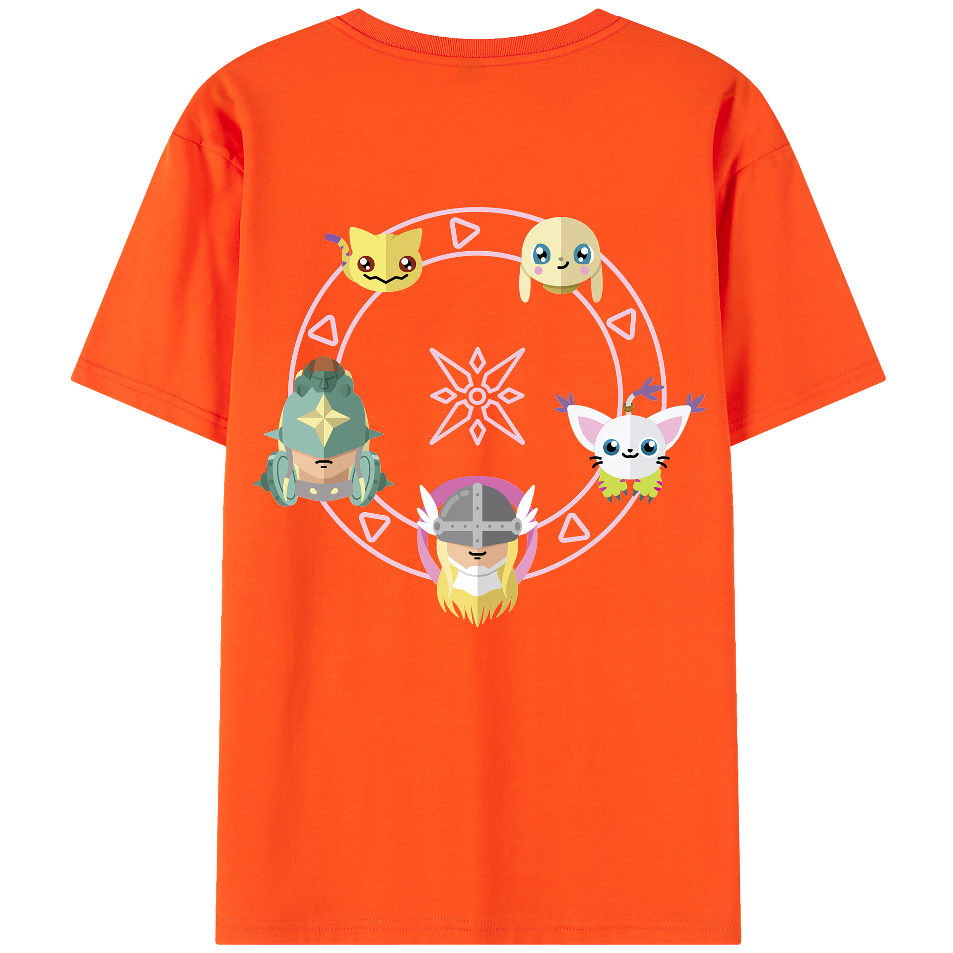 （画像用） Digimon デジタルモンスター/デジモン 綿100％半袖Tシャツ（背面プリント）