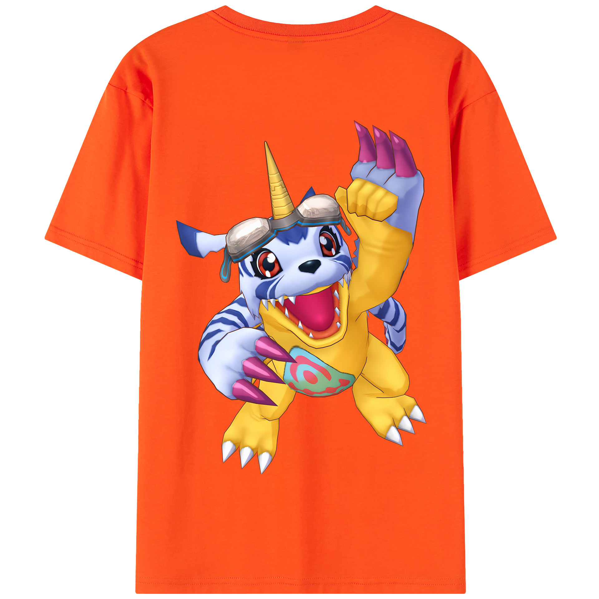 （画像用） Digimon デジタルモンスター/デジモン 綿100％半袖Tシャツ（背面プリント）