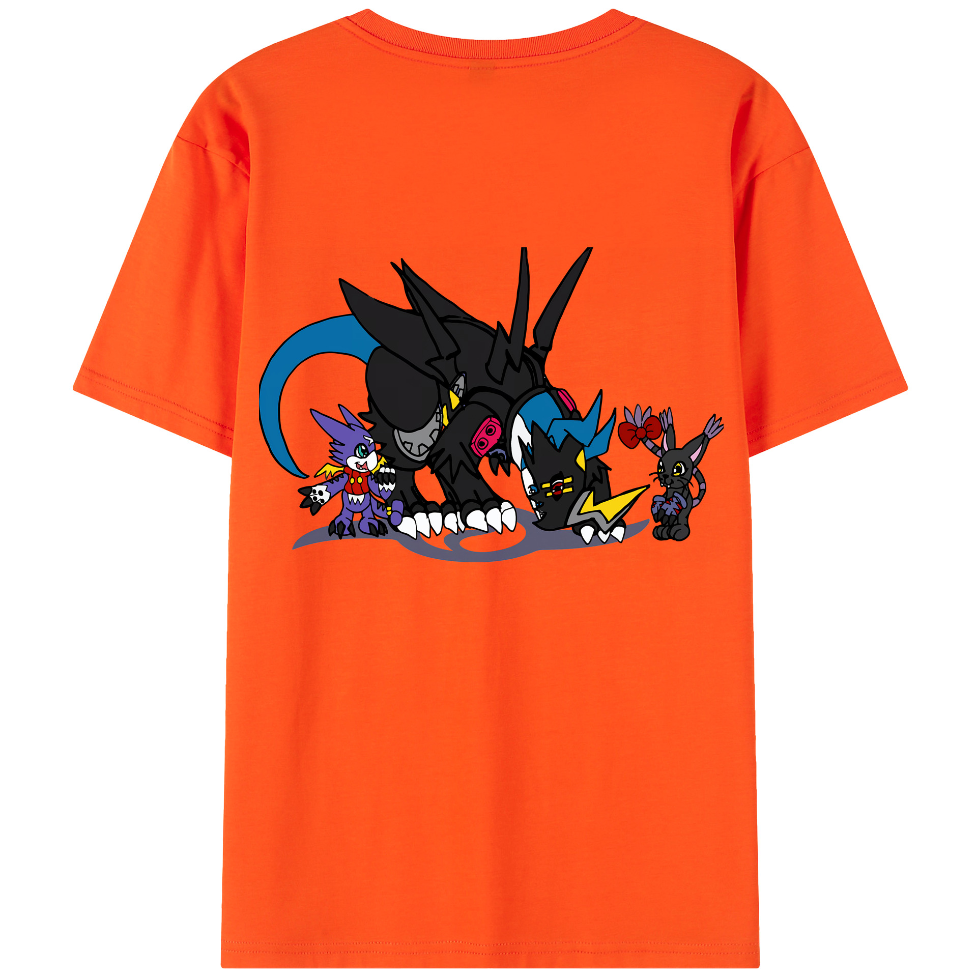 （画像用） Digimon デジタルモンスター/デジモン 綿100％半袖Tシャツ（背面プリント）