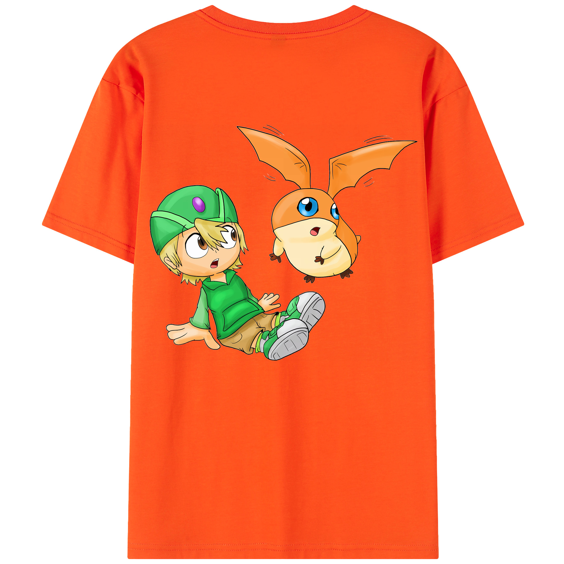 （画像用） Digimon デジタルモンスター/デジモン 綿100％半袖Tシャツ（背面プリント）