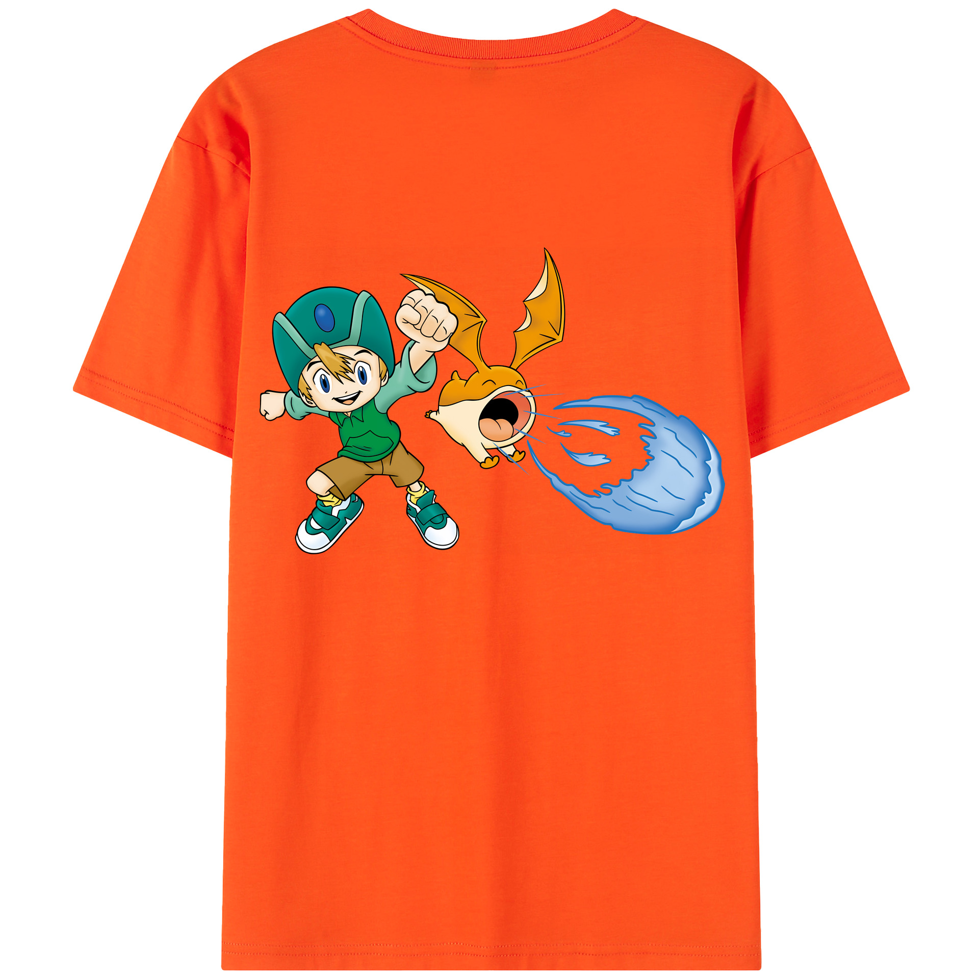 （画像用） Digimon デジタルモンスター/デジモン 綿100％半袖Tシャツ（背面プリント）
