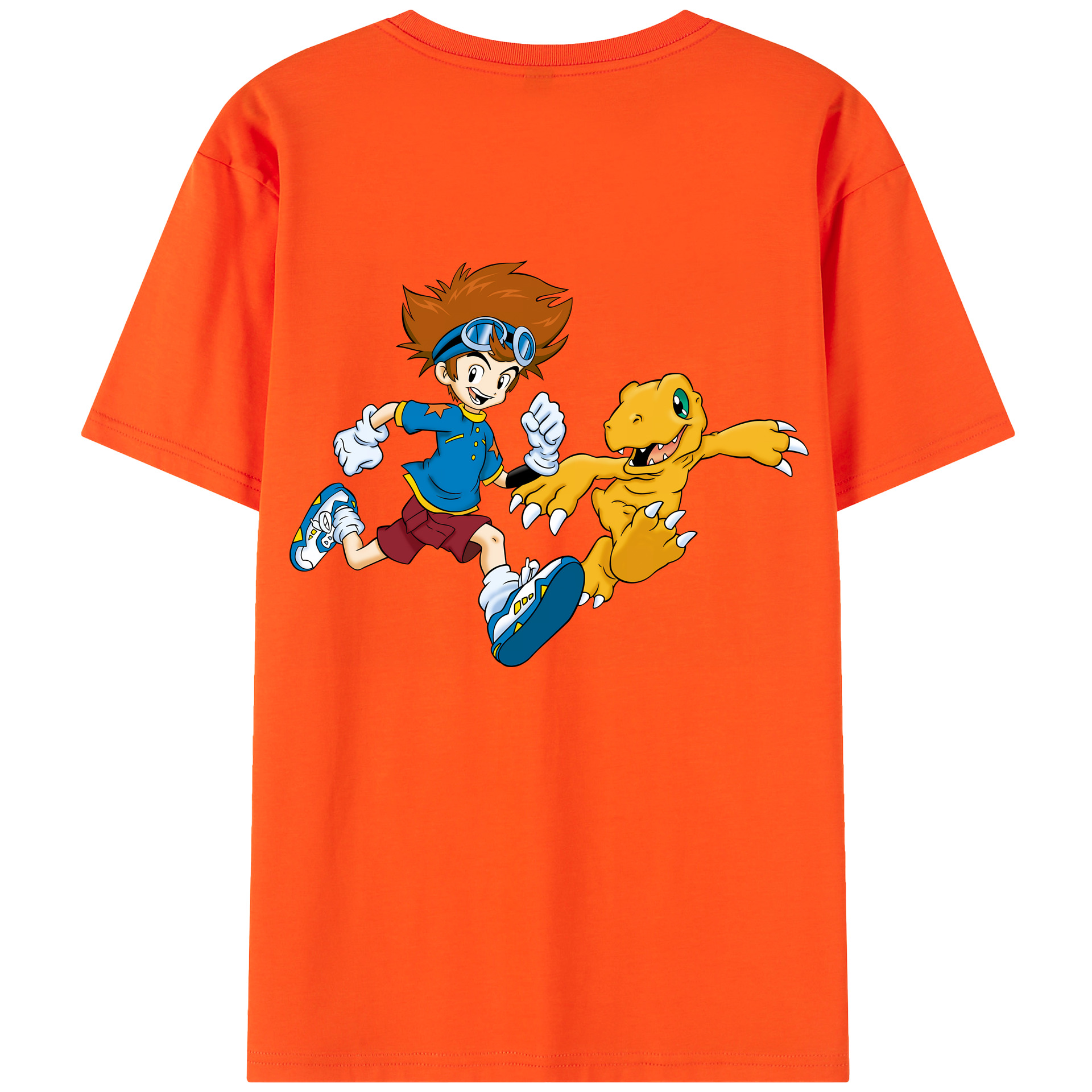 （画像用） Digimon デジタルモンスター/デジモン 綿100％半袖Tシャツ（背面プリント）