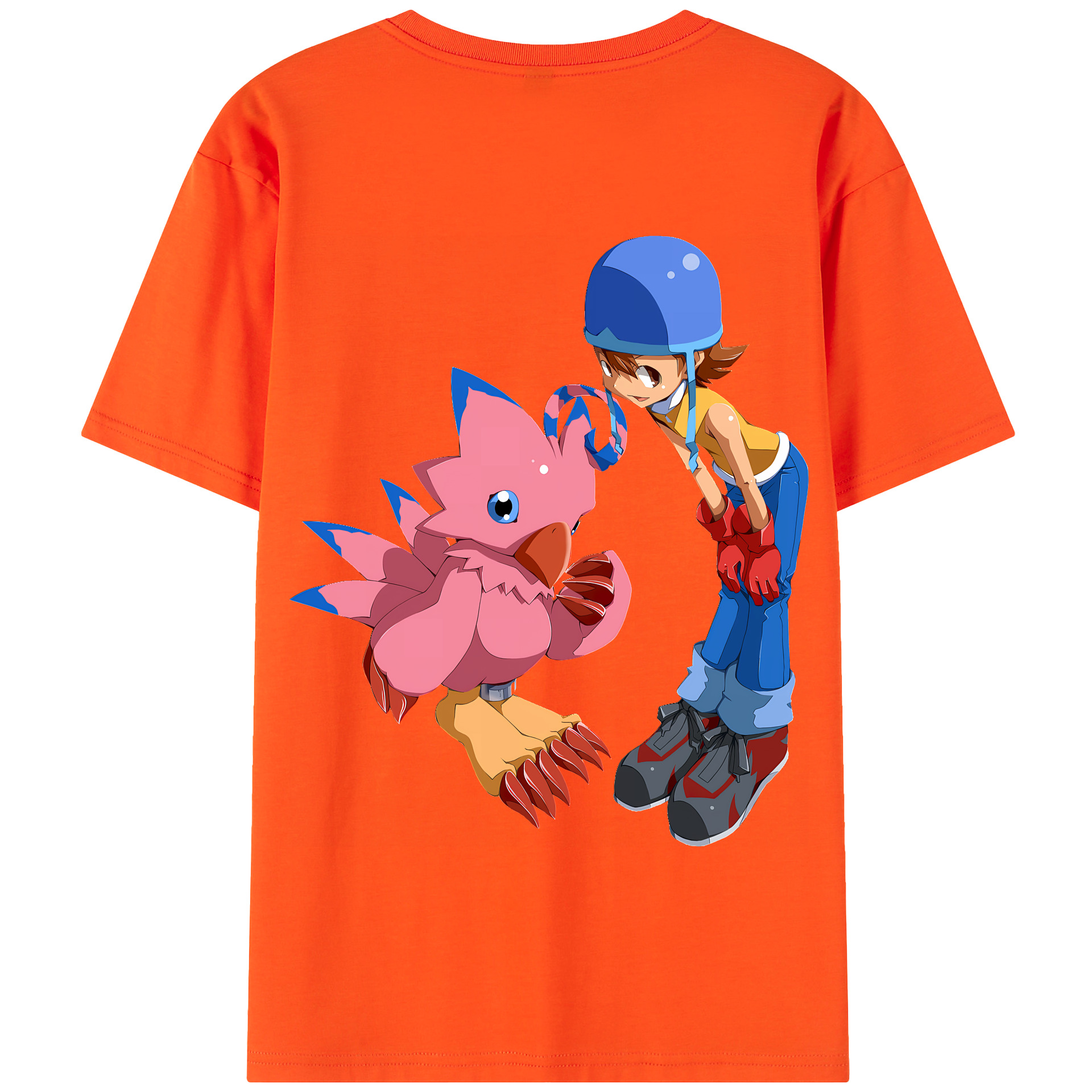 （画像用） Digimon デジタルモンスター/デジモン 綿100％半袖Tシャツ（背面プリント）