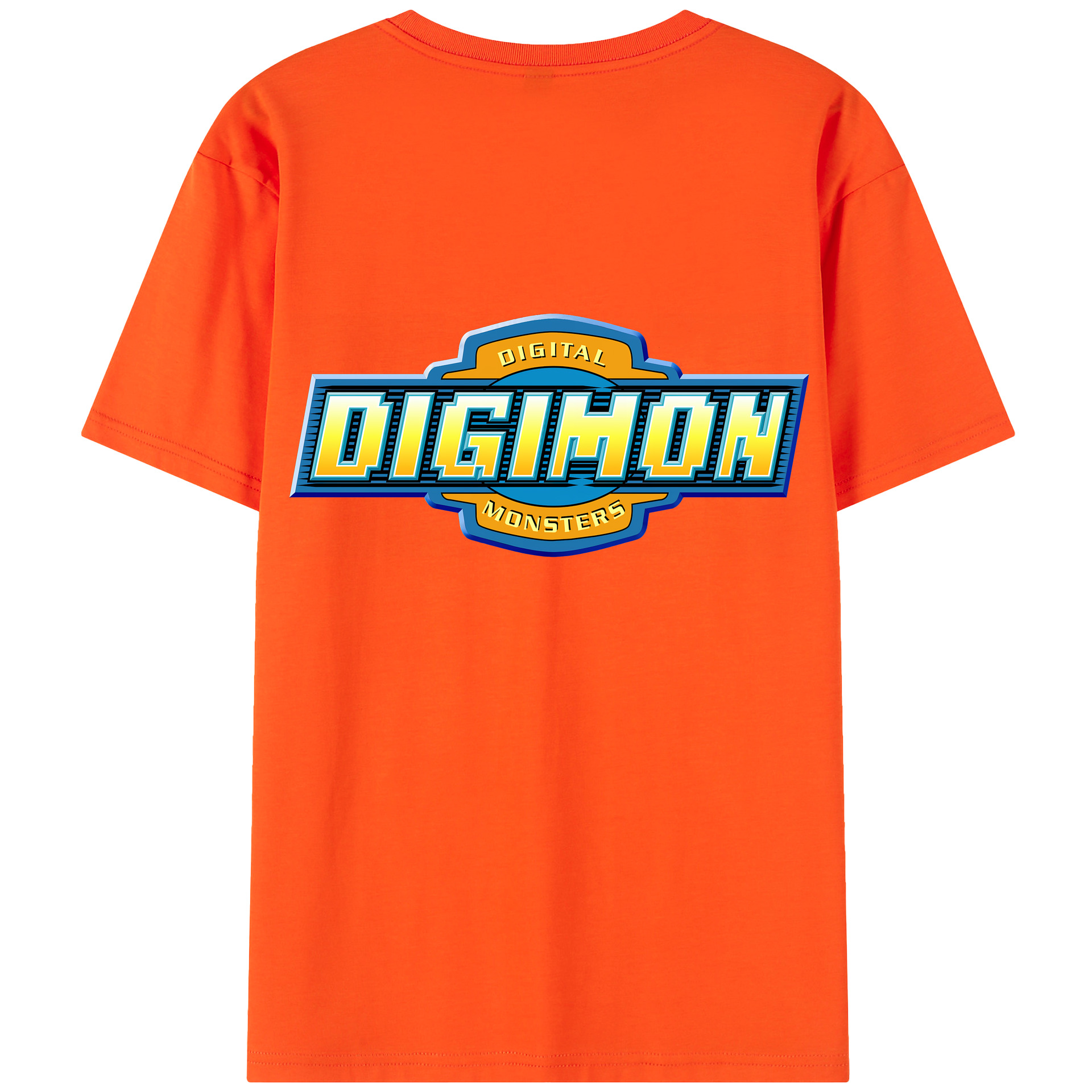 （画像用） Digimon デジタルモンスター/デジモン 綿100％半袖Tシャツ（背面プリント）