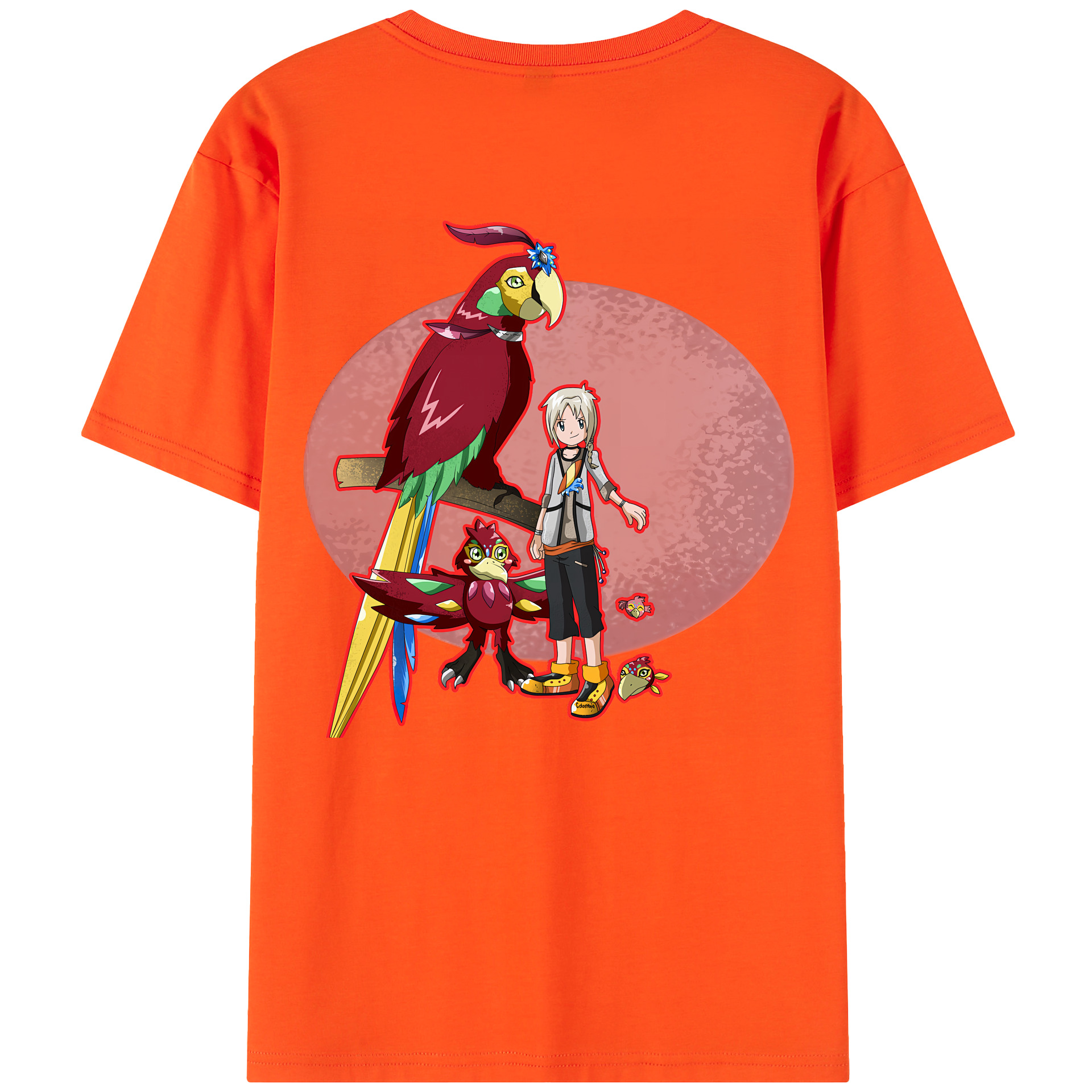 （画像用） Digimon デジタルモンスター/デジモン 綿100％半袖Tシャツ（背面プリント）