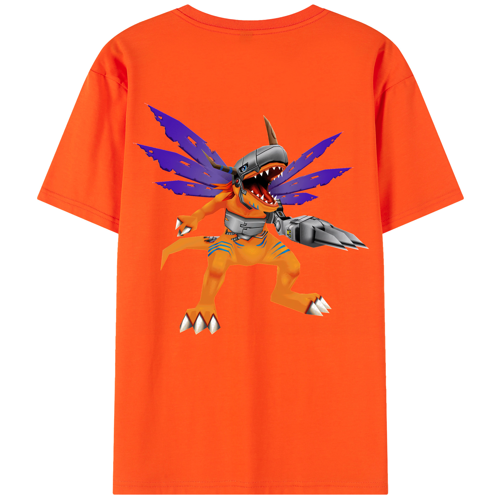 （画像用） Digimon デジタルモンスター/デジモン 綿100％半袖Tシャツ（背面プリント）