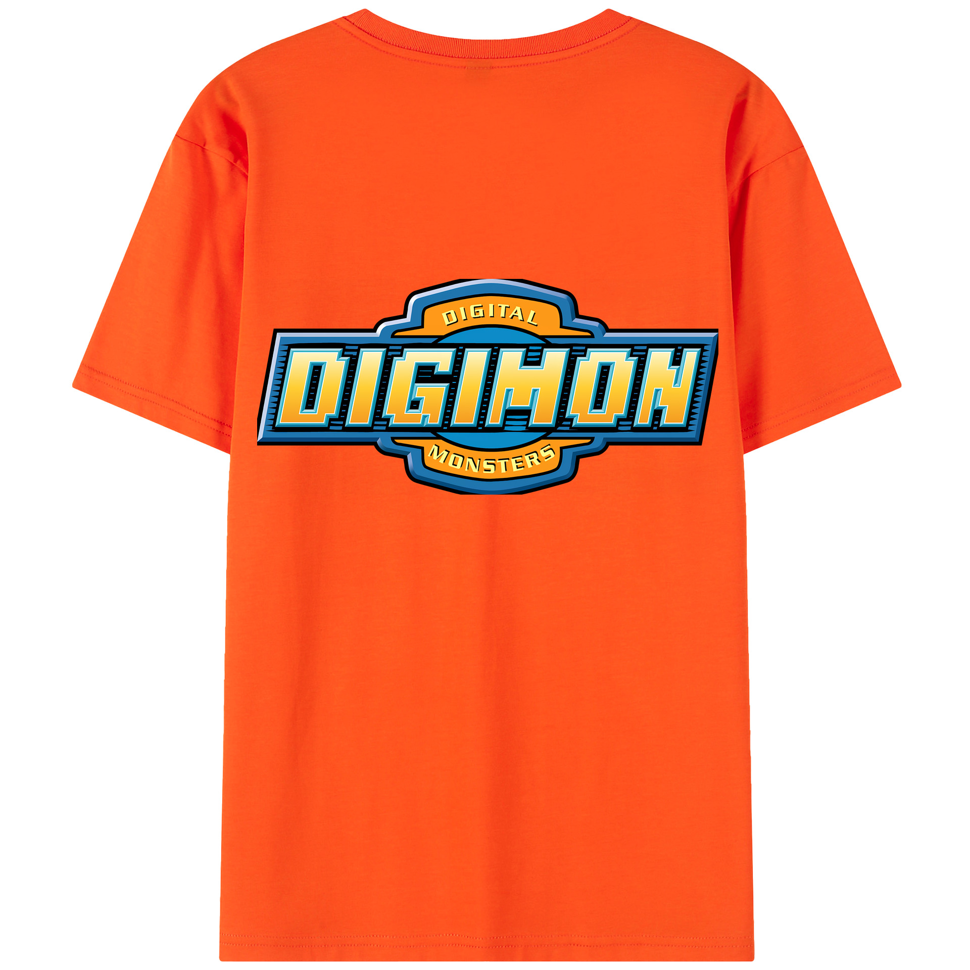 （画像用） Digimon デジタルモンスター/デジモン 綿100％半袖Tシャツ（背面プリント）