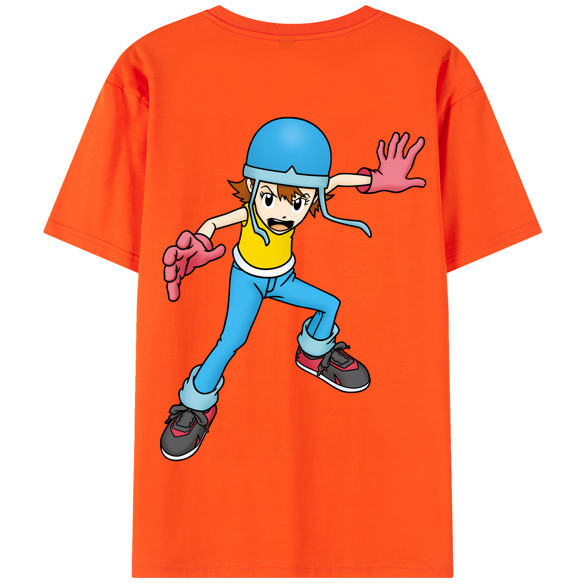 （画像用） Digimon デジタルモンスター/デジモン 綿100％半袖Tシャツ（背面プリント）