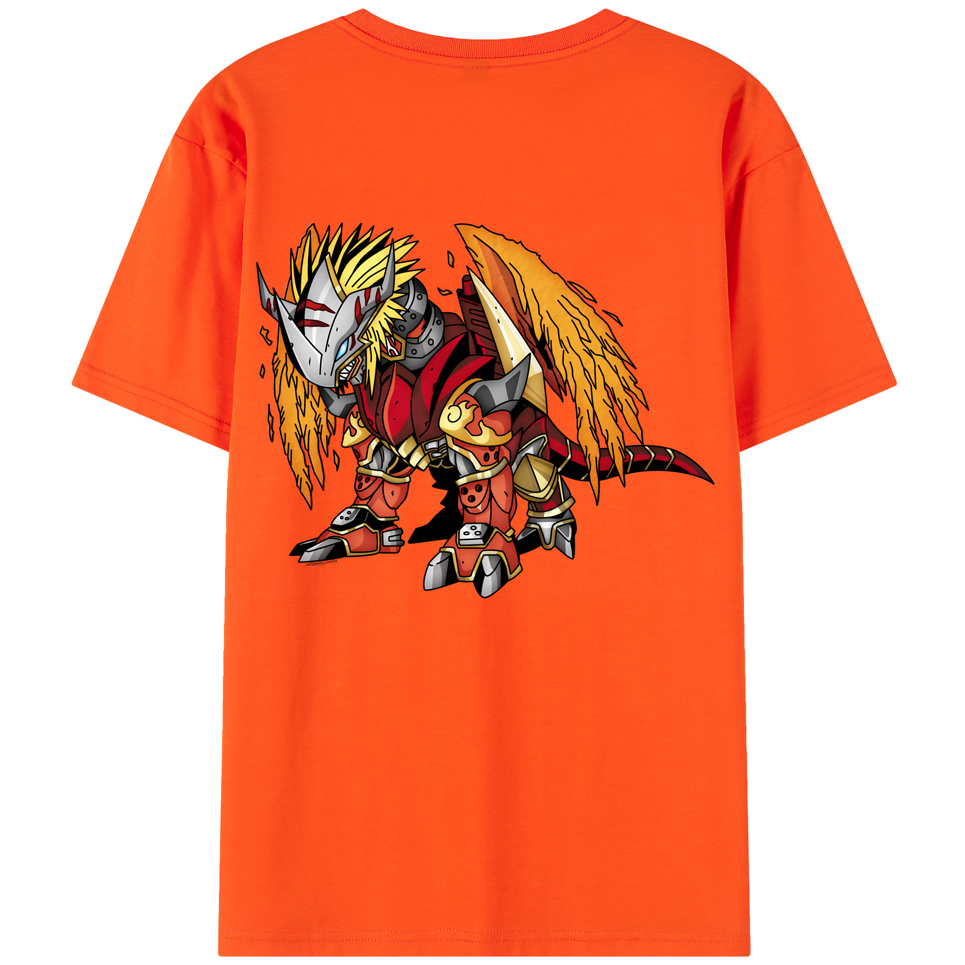 （画像用） Digimon デジタルモンスター/デジモン 綿100％半袖Tシャツ（背面プリント）