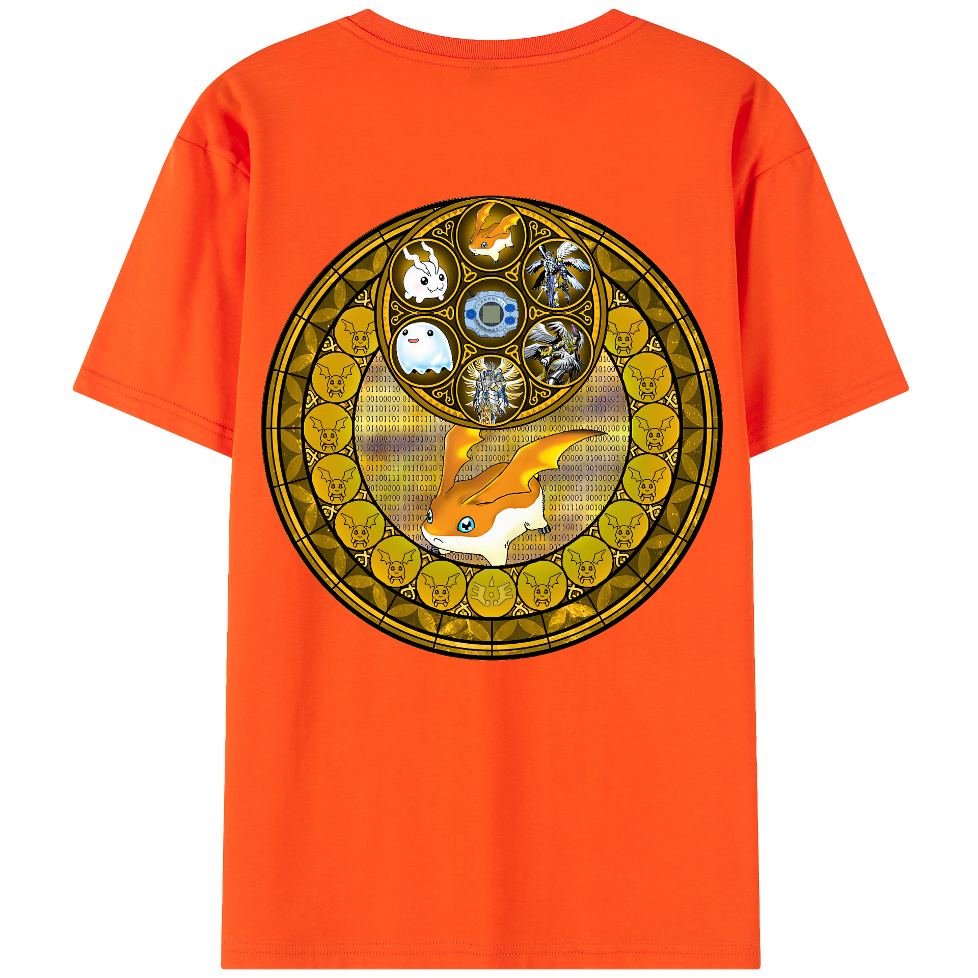 （画像用） Digimon デジタルモンスター/デジモン 綿100％半袖Tシャツ（背面プリント）
