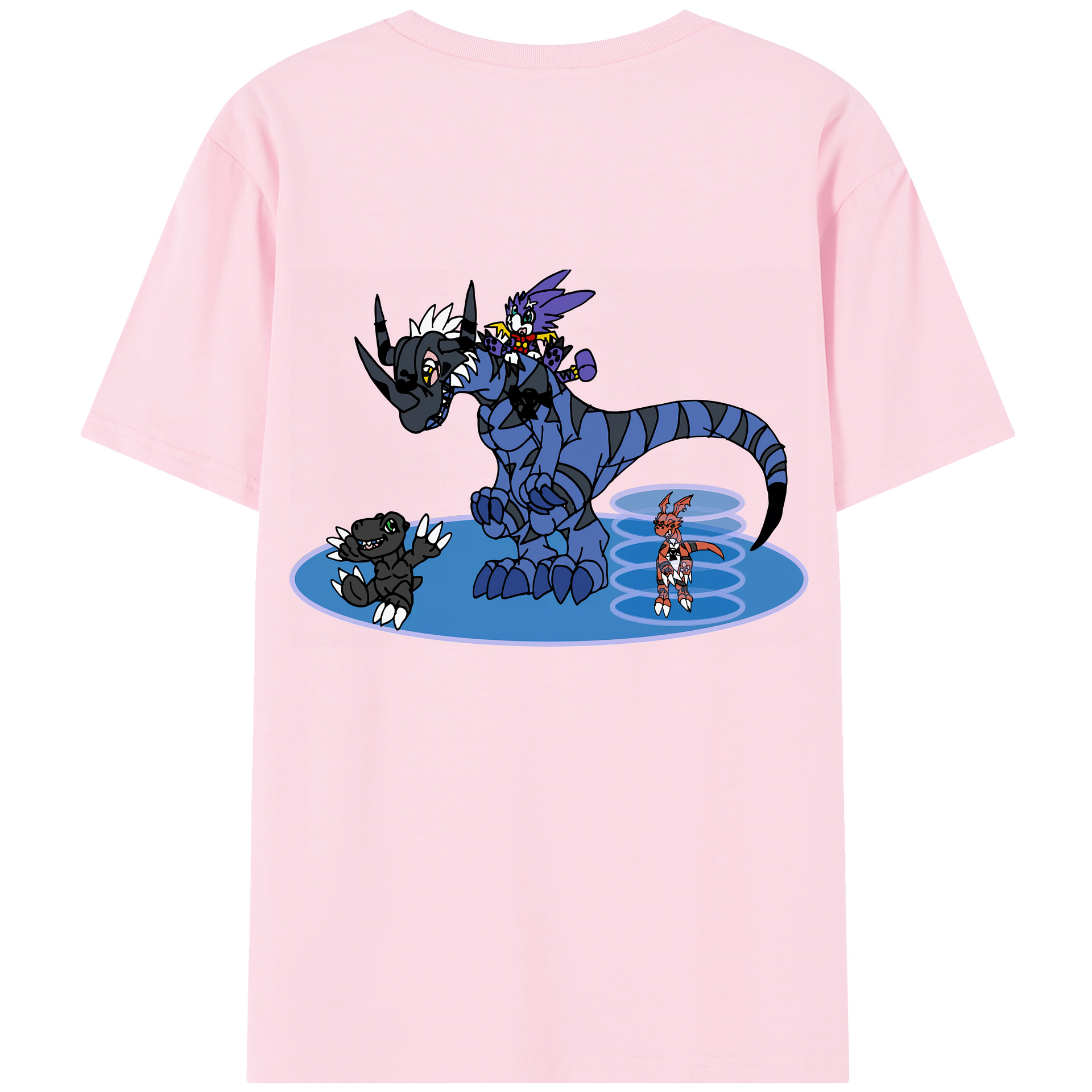 （画像用） Digimon デジタルモンスター/デジモン 綿100％半袖Tシャツ（背面プリント）