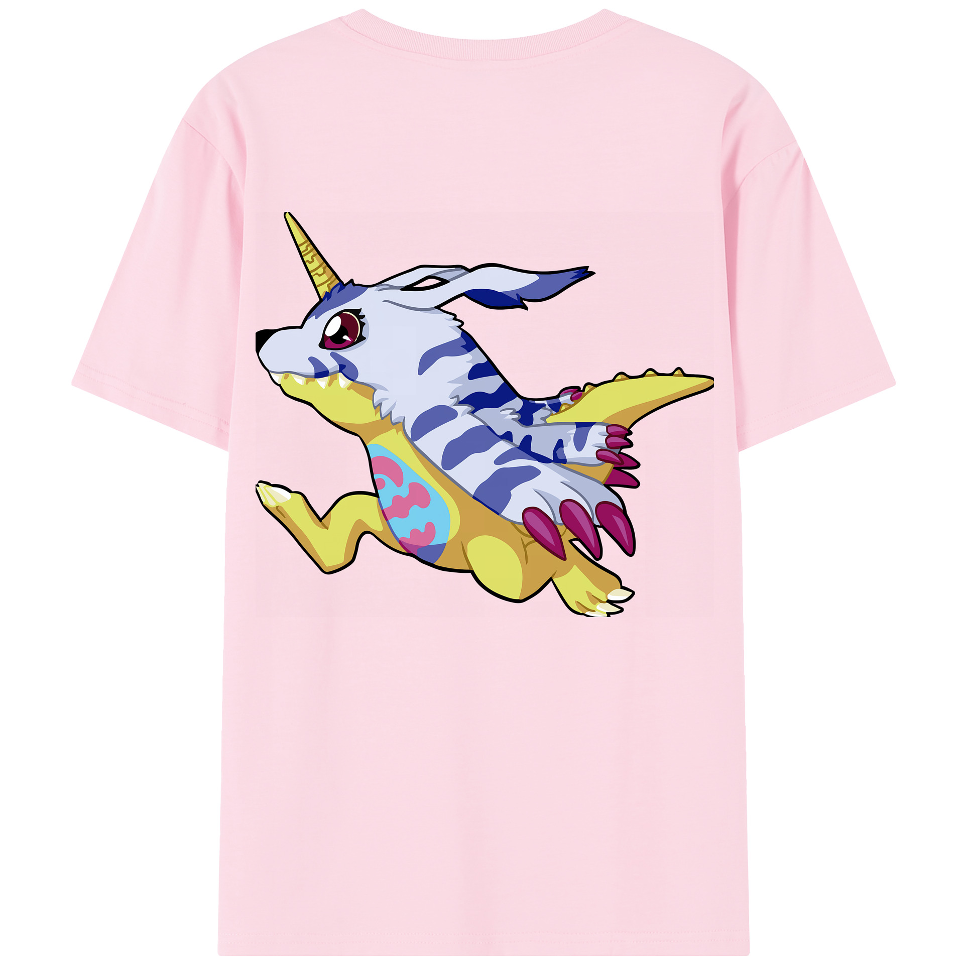 （画像用） Digimon デジタルモンスター/デジモン 綿100％半袖Tシャツ（背面プリント）