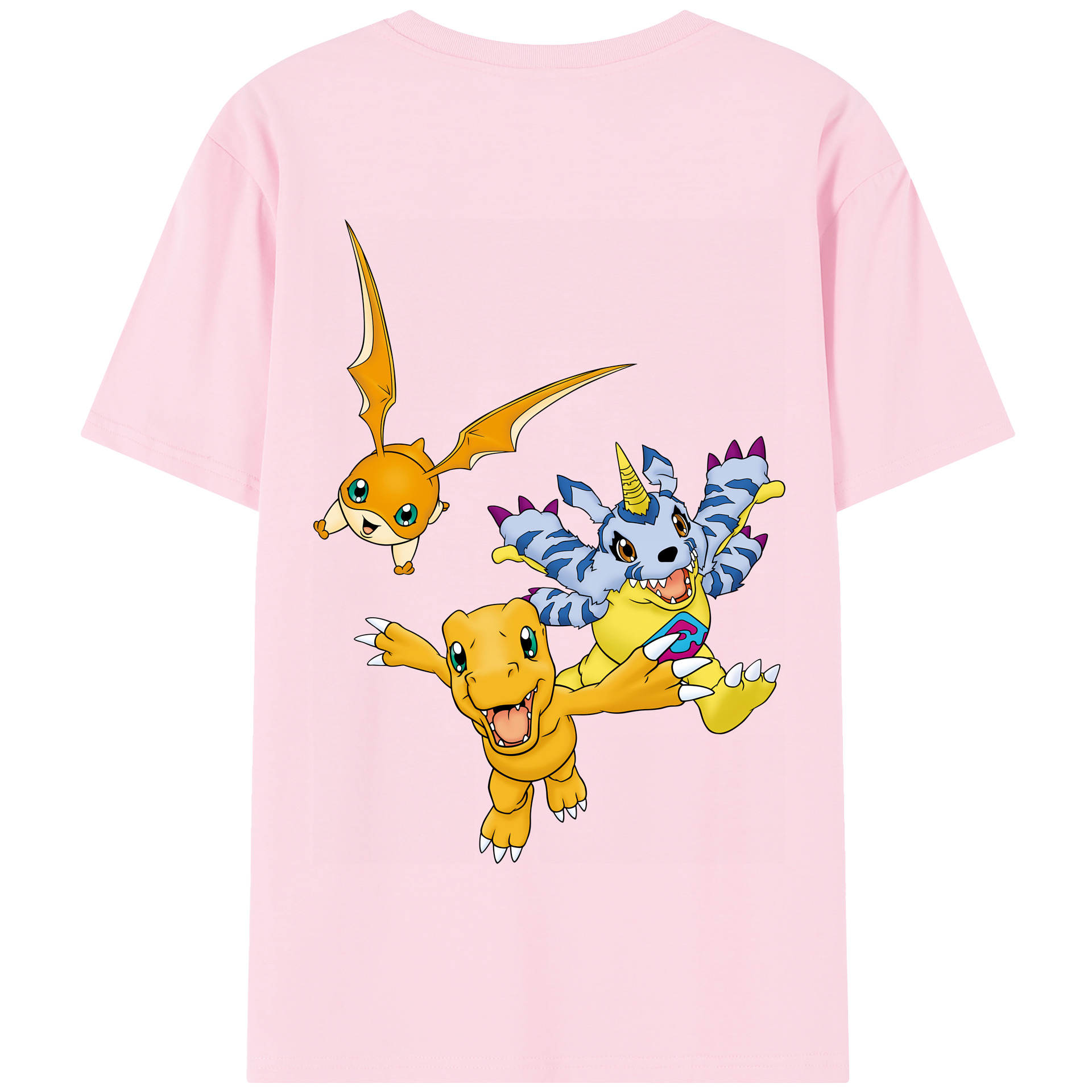 （画像用） Digimon デジタルモンスター/デジモン 綿100％半袖Tシャツ（背面プリント）