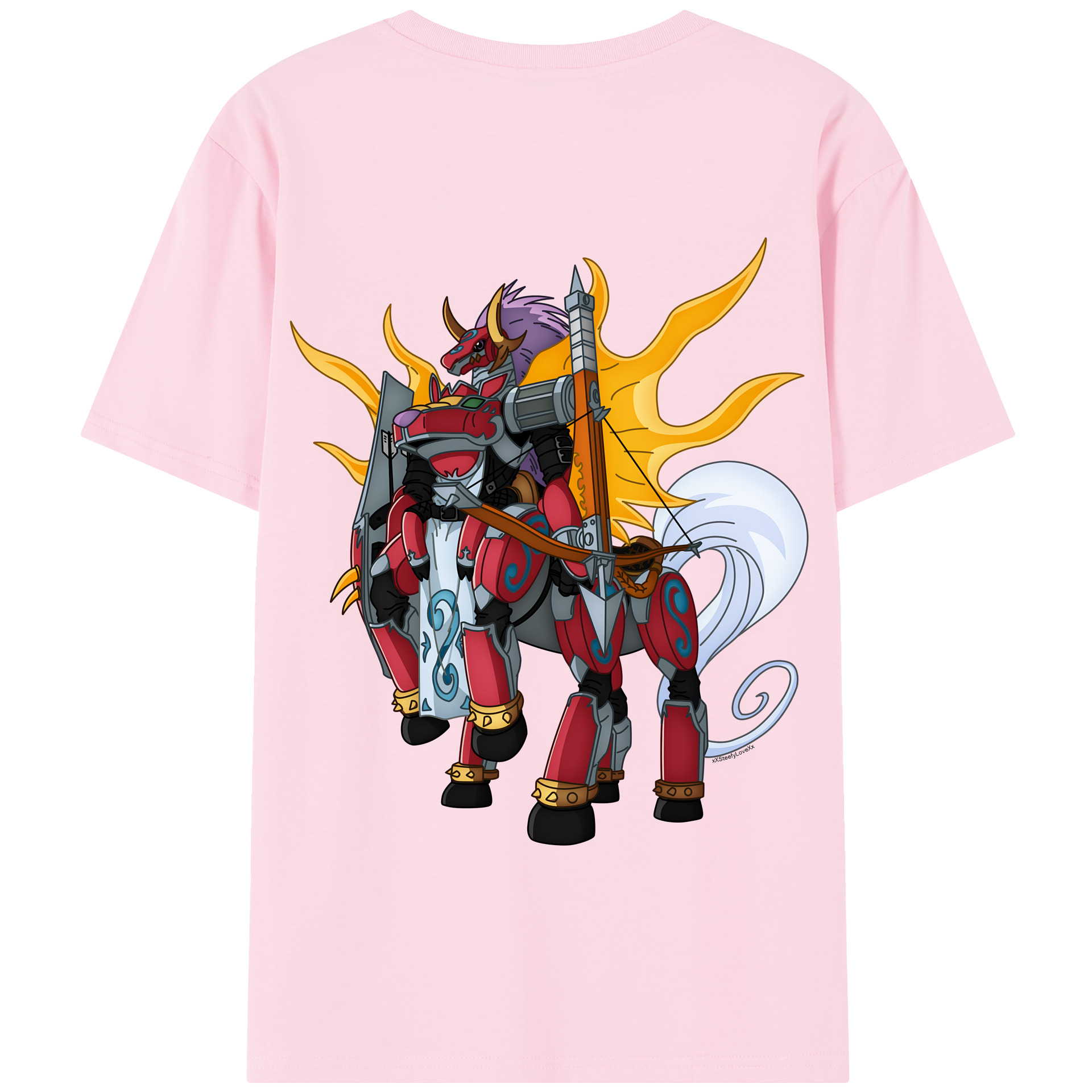 （画像用） Digimon デジタルモンスター/デジモン 綿100％半袖Tシャツ（背面プリント）