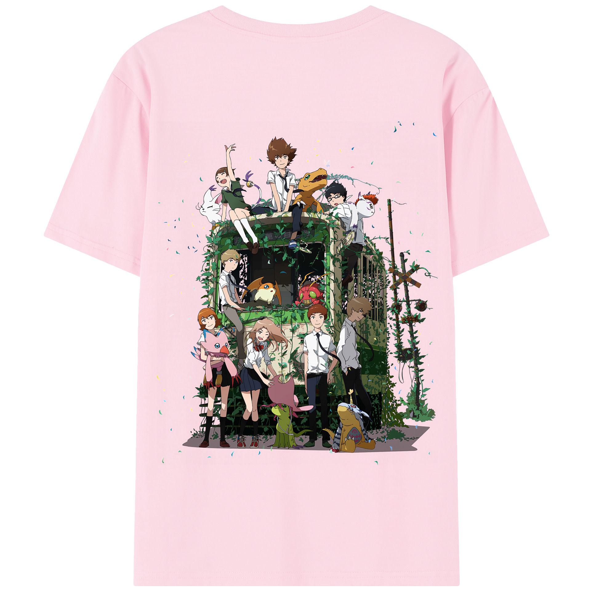 （画像用） Digimon デジタルモンスター/デジモン 綿100％半袖Tシャツ（背面プリント）