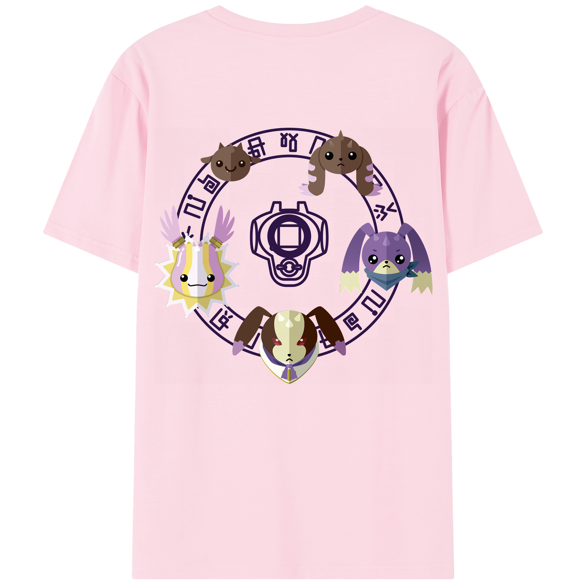 （画像用） Digimon デジタルモンスター/デジモン 綿100％半袖Tシャツ（背面プリント）
