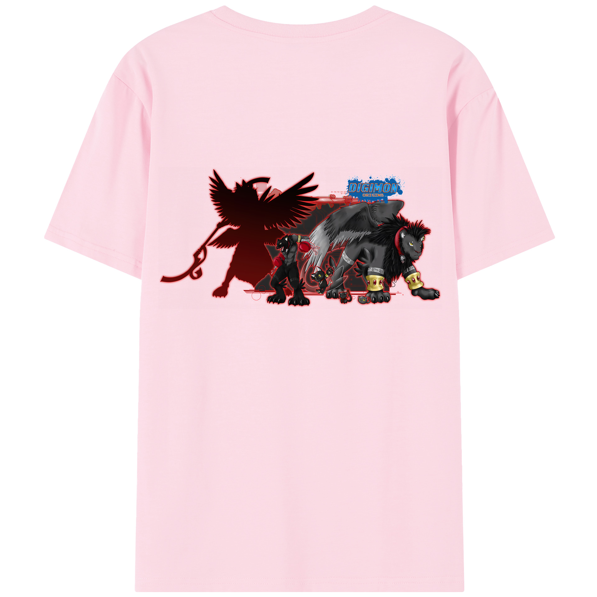 （画像用） Digimon デジタルモンスター/デジモン 綿100％半袖Tシャツ（背面プリント）