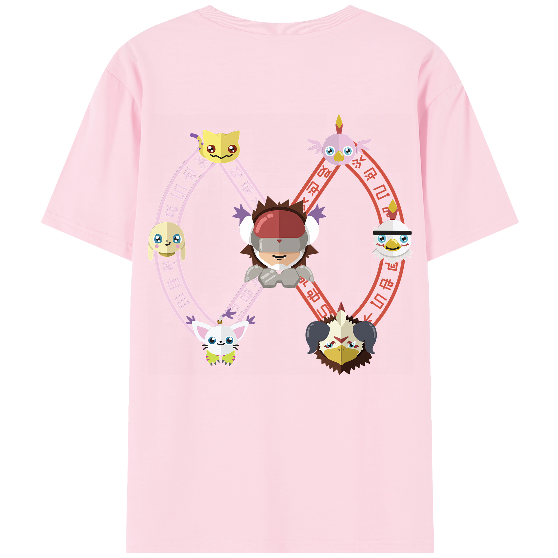 （画像用） Digimon デジタルモンスター/デジモン 綿100％半袖Tシャツ（背面プリント）