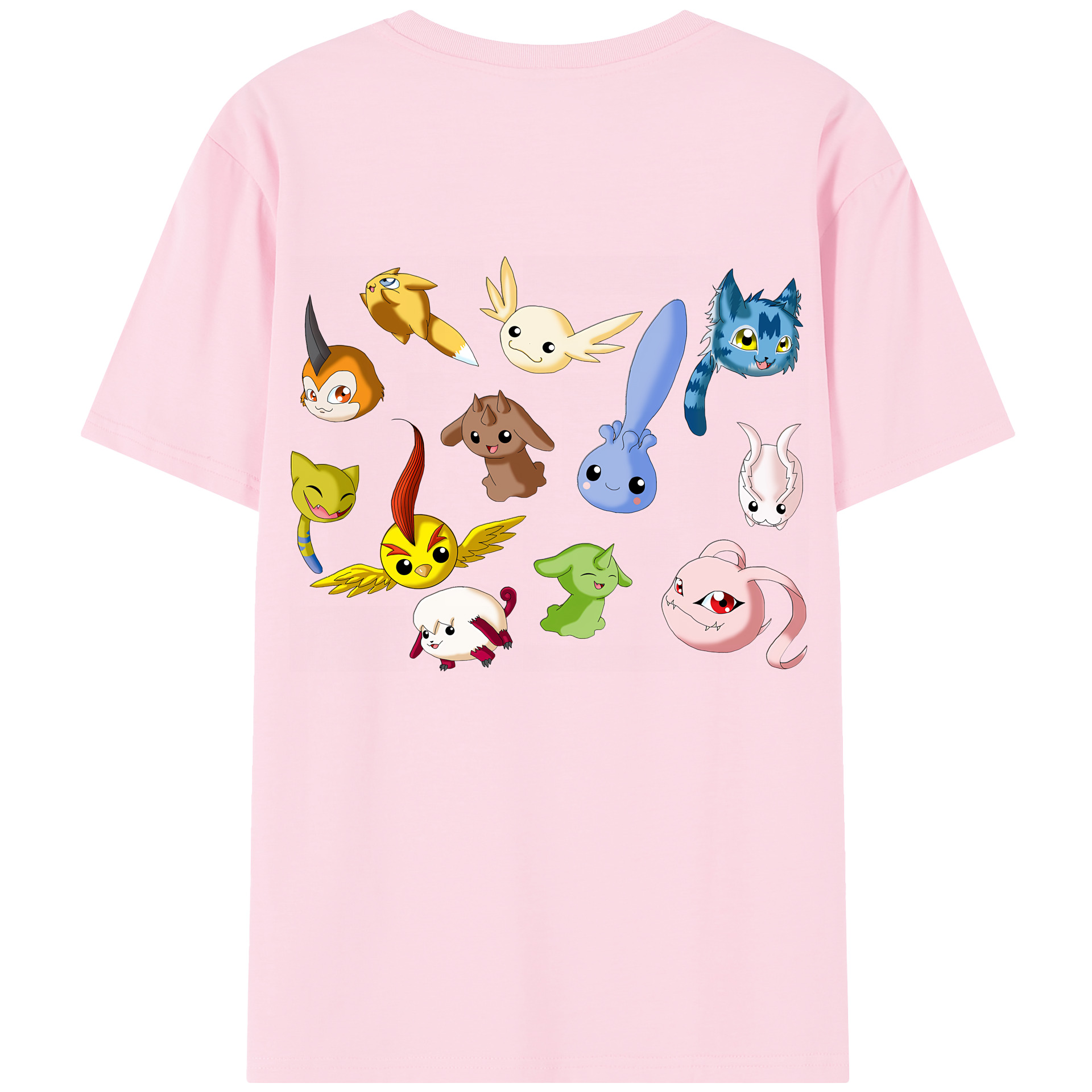 （画像用） Digimon デジタルモンスター/デジモン 綿100％半袖Tシャツ（背面プリント）