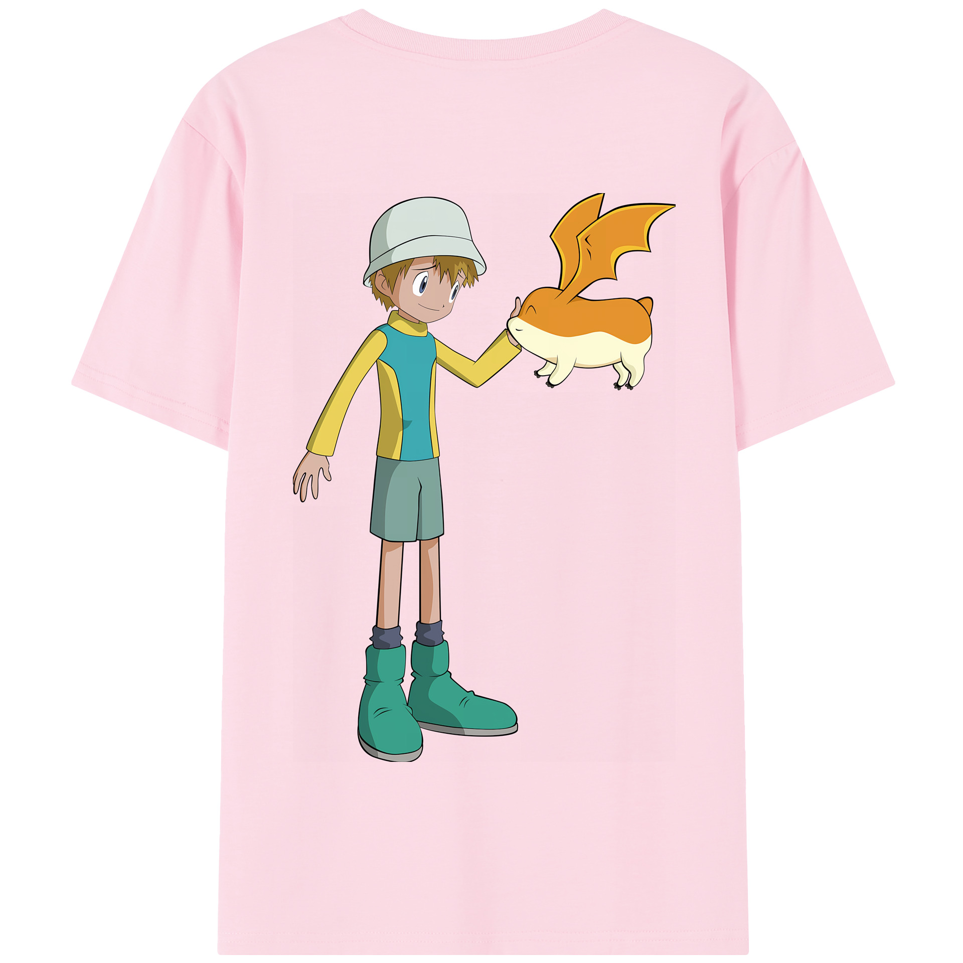 （画像用） Digimon デジタルモンスター/デジモン 綿100％半袖Tシャツ（背面プリント）